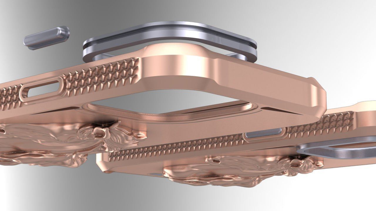 Horse on the back iphone 14 pro max guard 3D print model_6