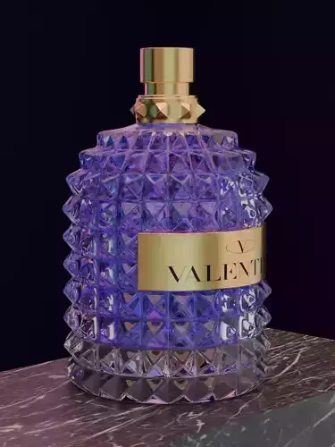 Valentino perfime purple 3D model product for Advertising