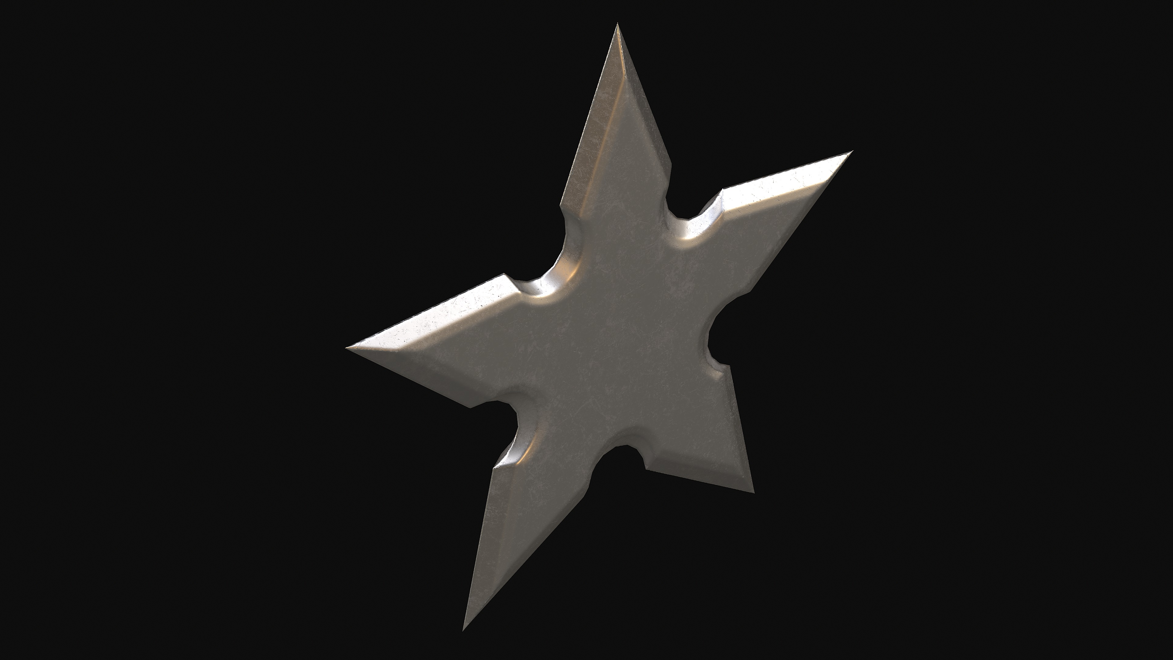 Shuriken  Low-poly 3D model_1