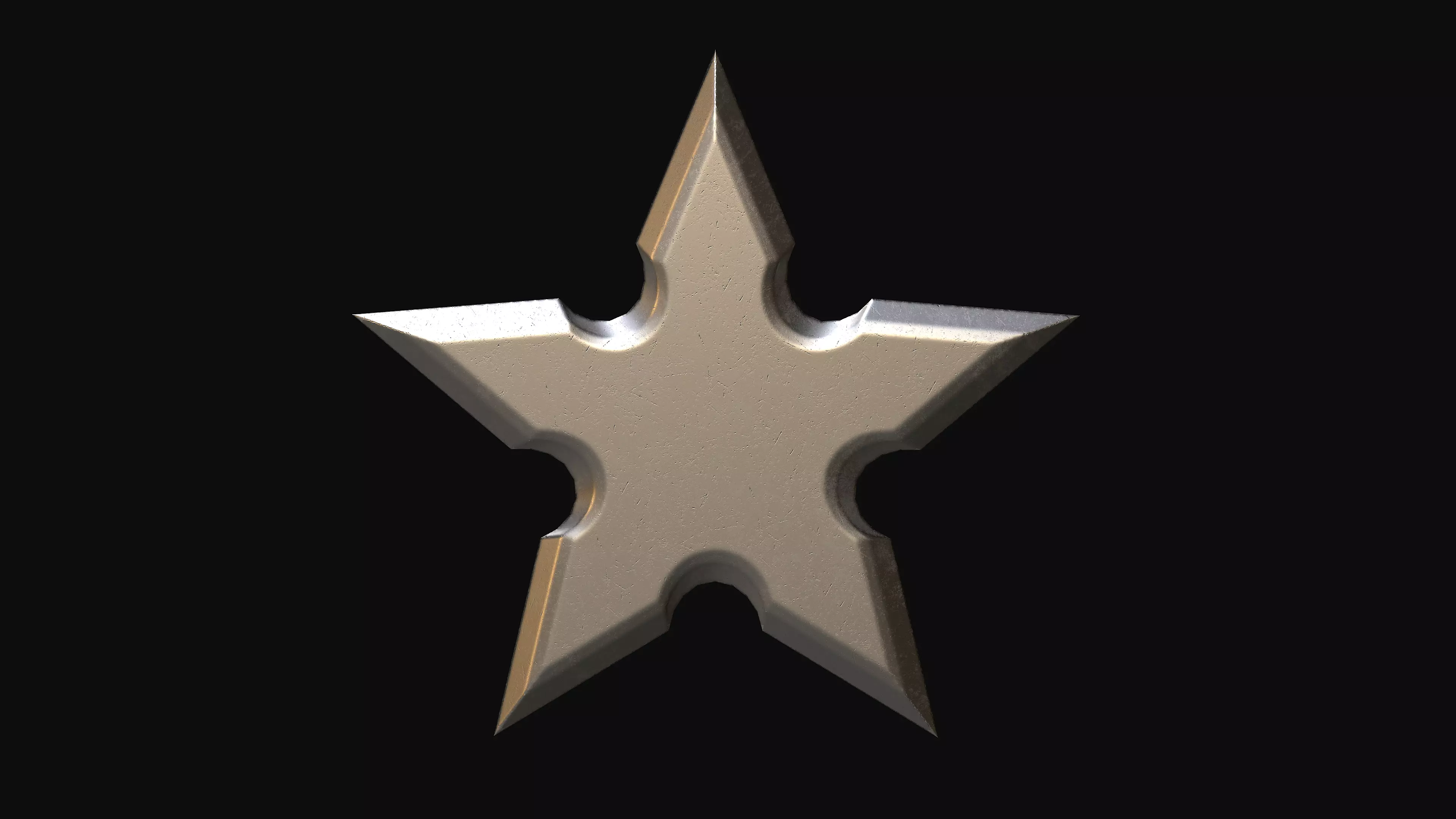 Shuriken  Low-poly 3D model_0