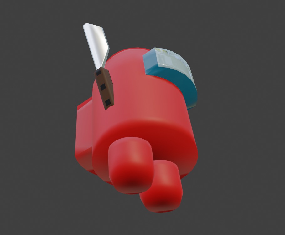 Among Us With Electrical Box Low-poly 3D model_3