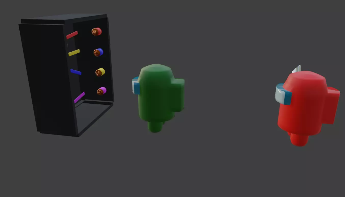 Among Us With Electrical Box Low-poly 3D model_0