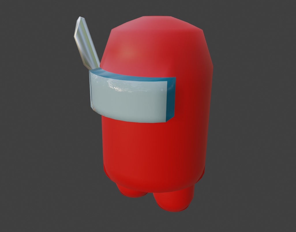 Among Us With Electrical Box Low-poly 3D model_1