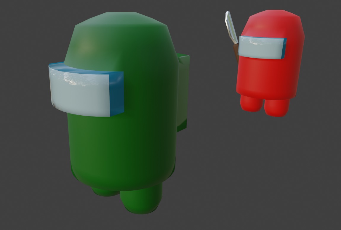 Among Us With Electrical Box Low-poly 3D model_5