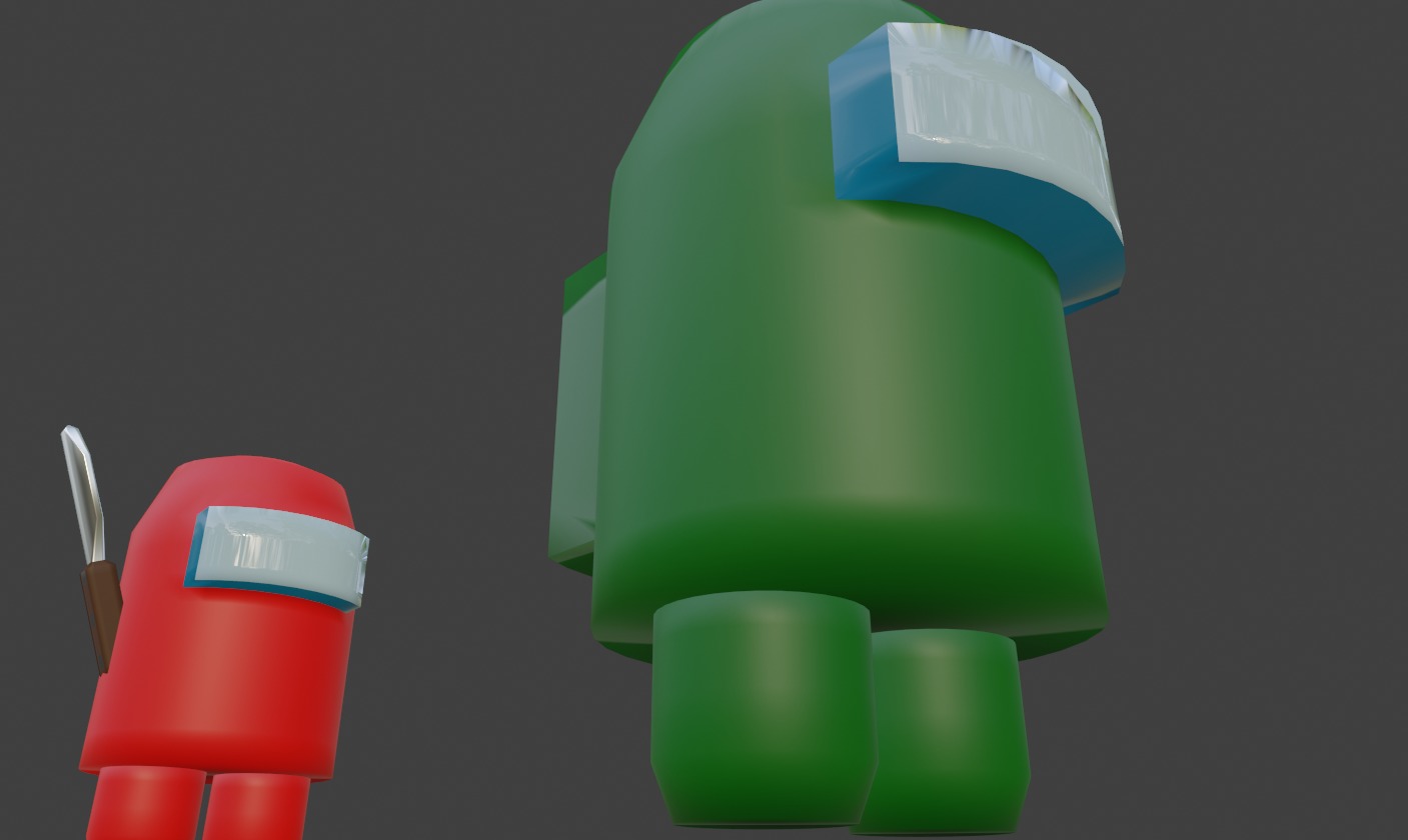 Among Us With Electrical Box Low-poly 3D model_6