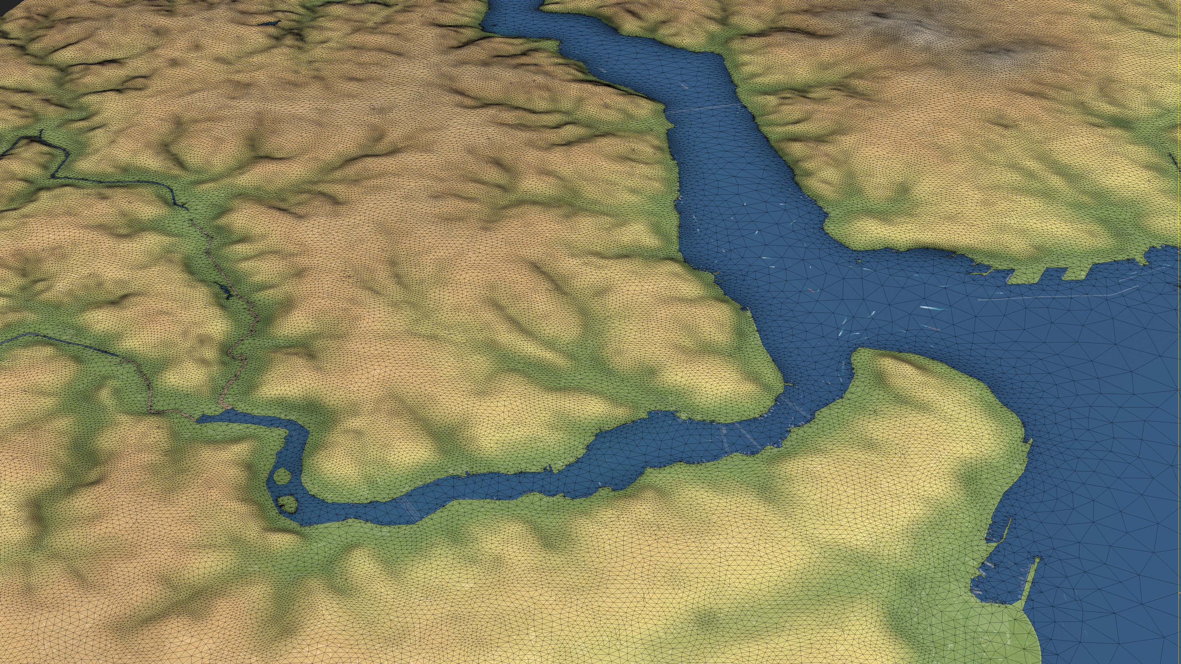 Istanbul - Topography Terrain Low-poly 3D model_10