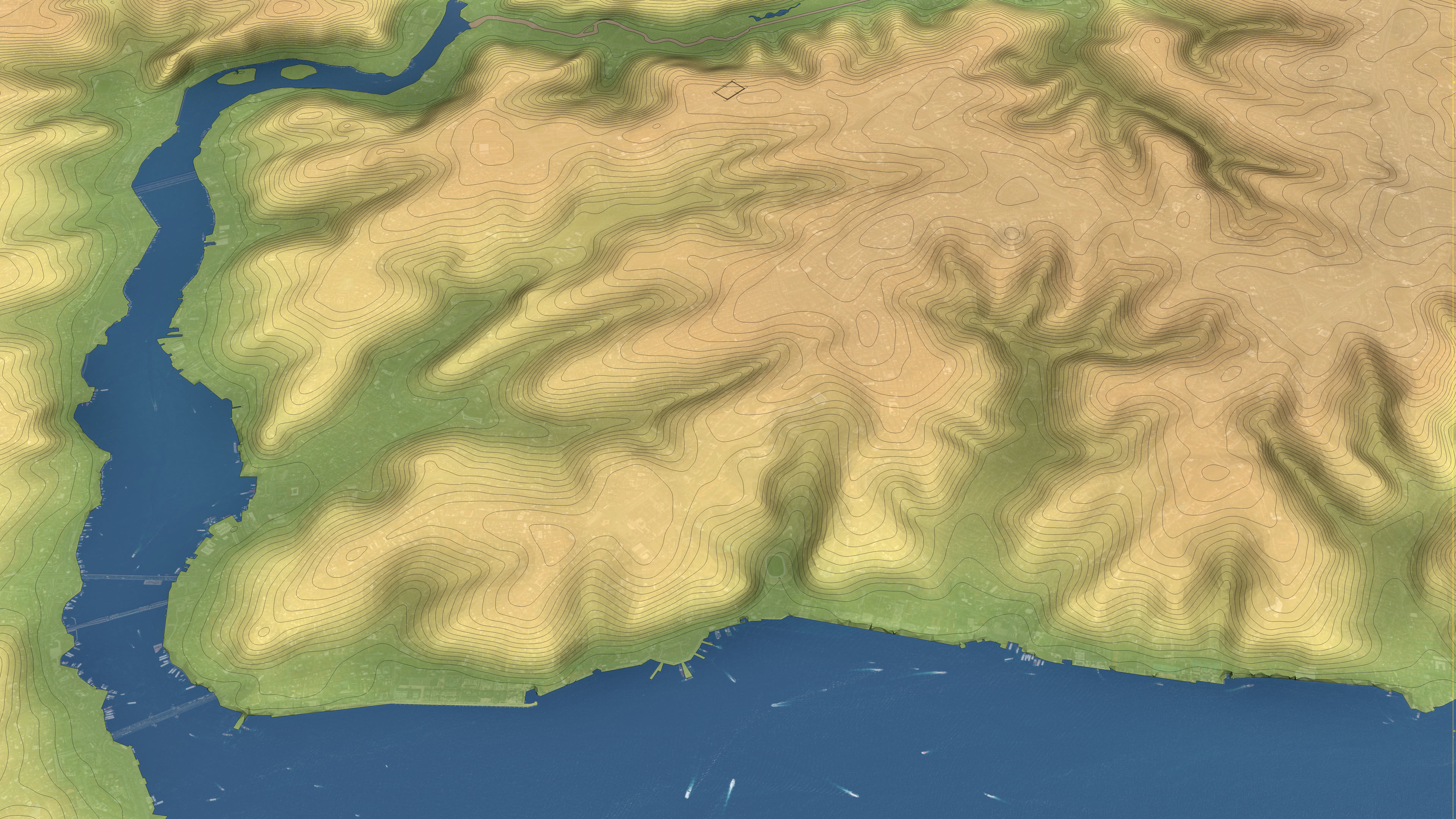Istanbul - Topography Terrain Low-poly 3D model_14