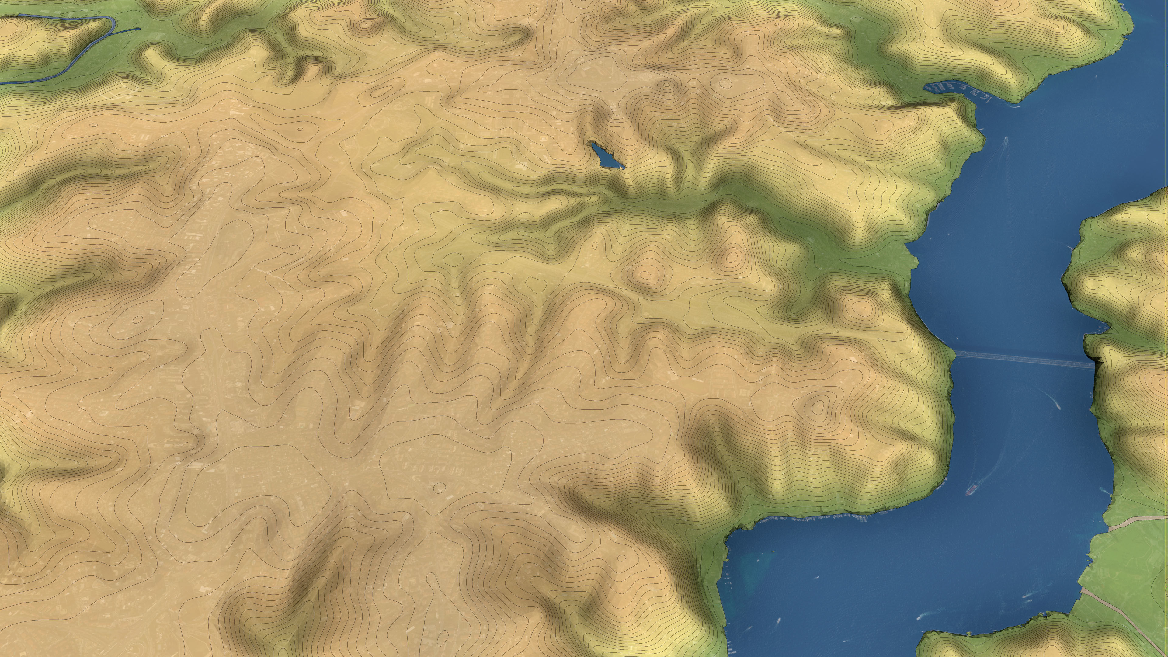 Istanbul - Topography Terrain Low-poly 3D model_26