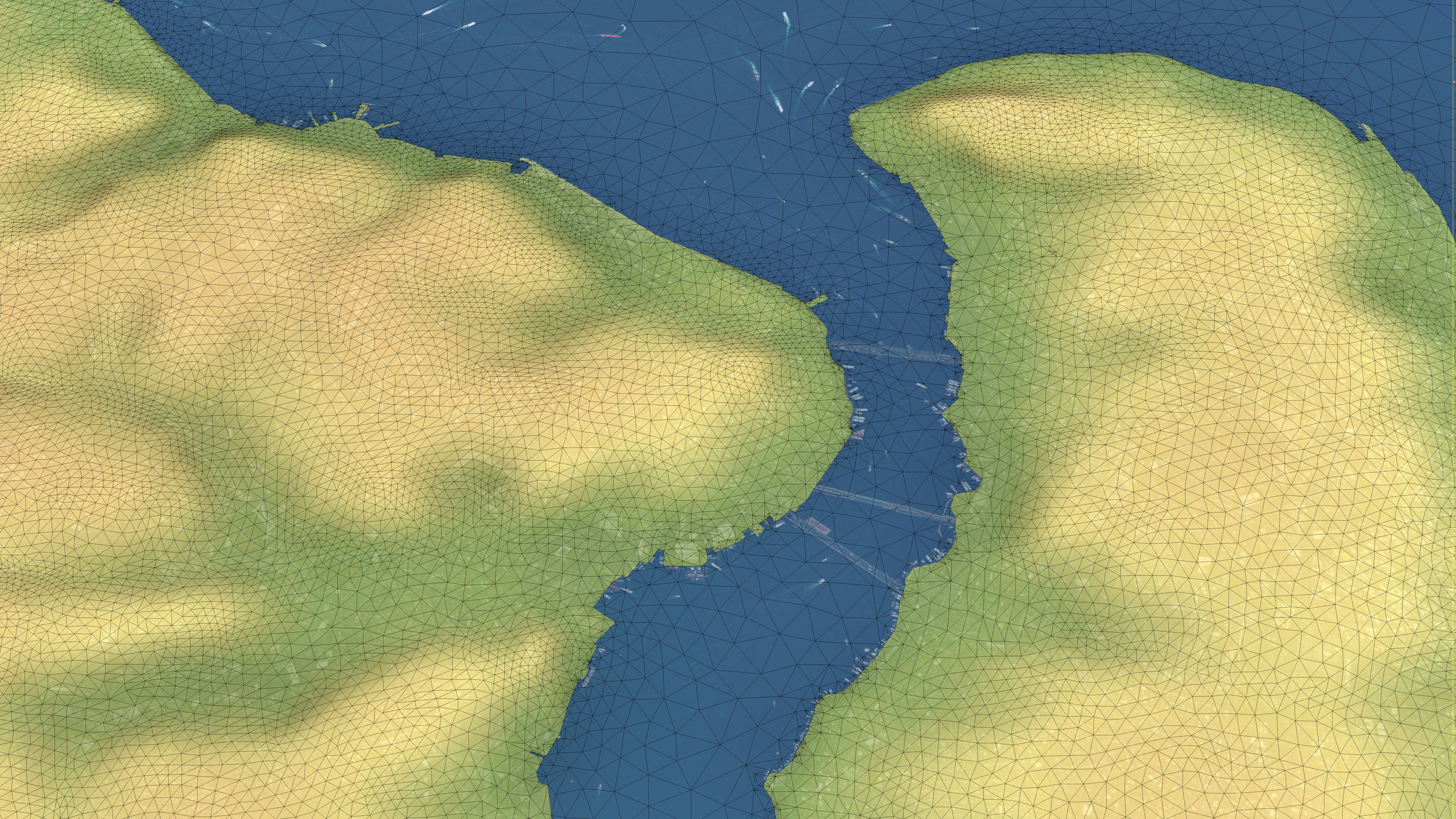 Istanbul - Topography Terrain Low-poly 3D model_1