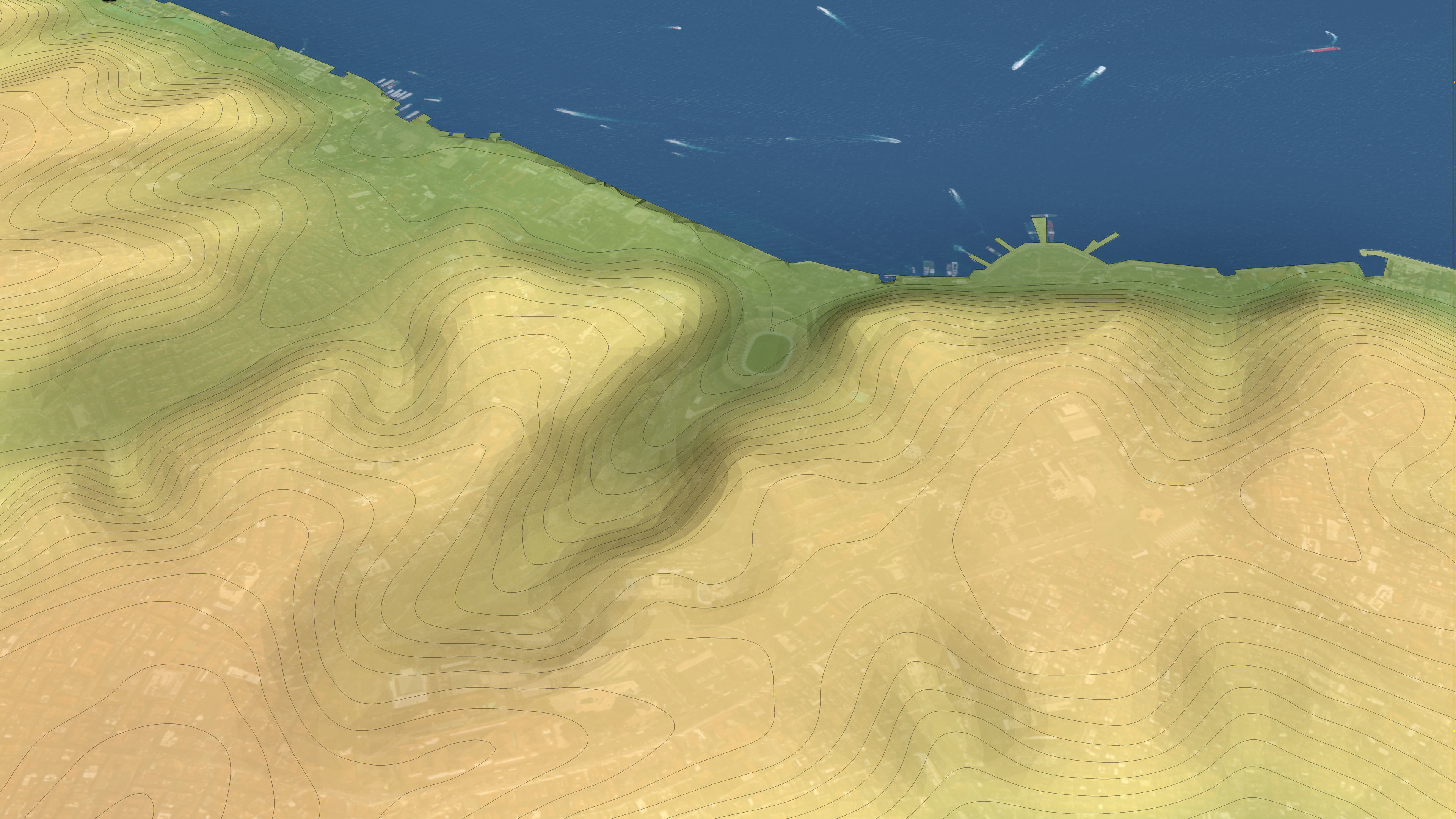 Istanbul - Topography Terrain Low-poly 3D model_17