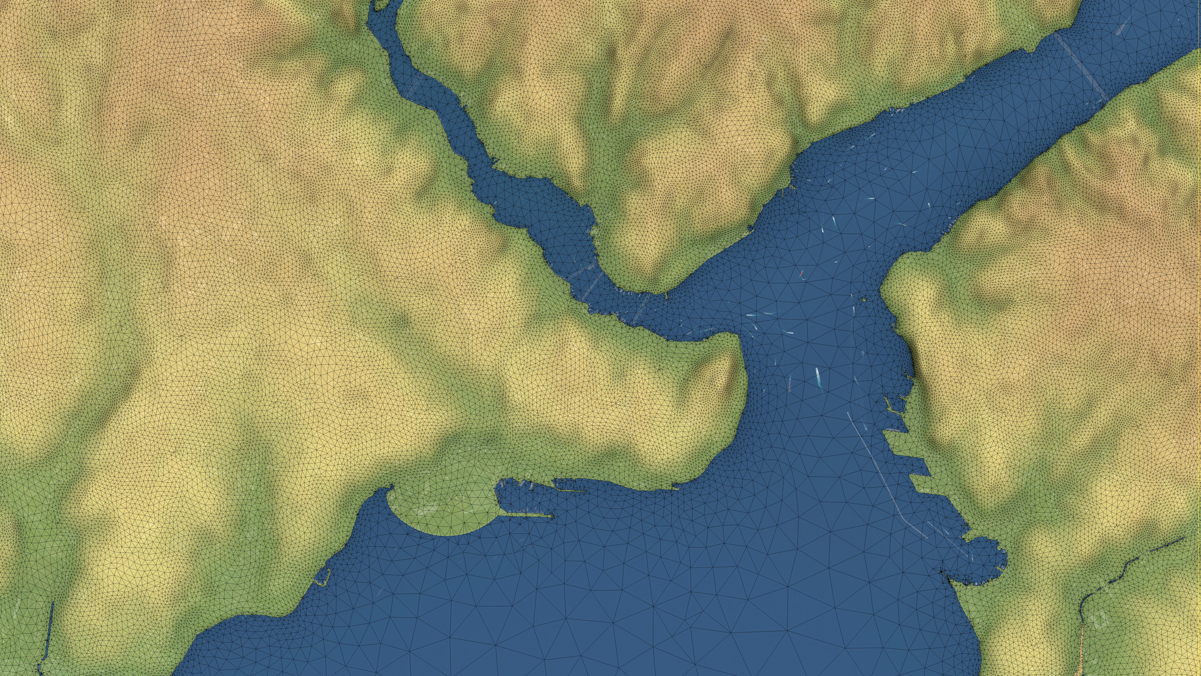 Istanbul - Topography Terrain Low-poly 3D model_19
