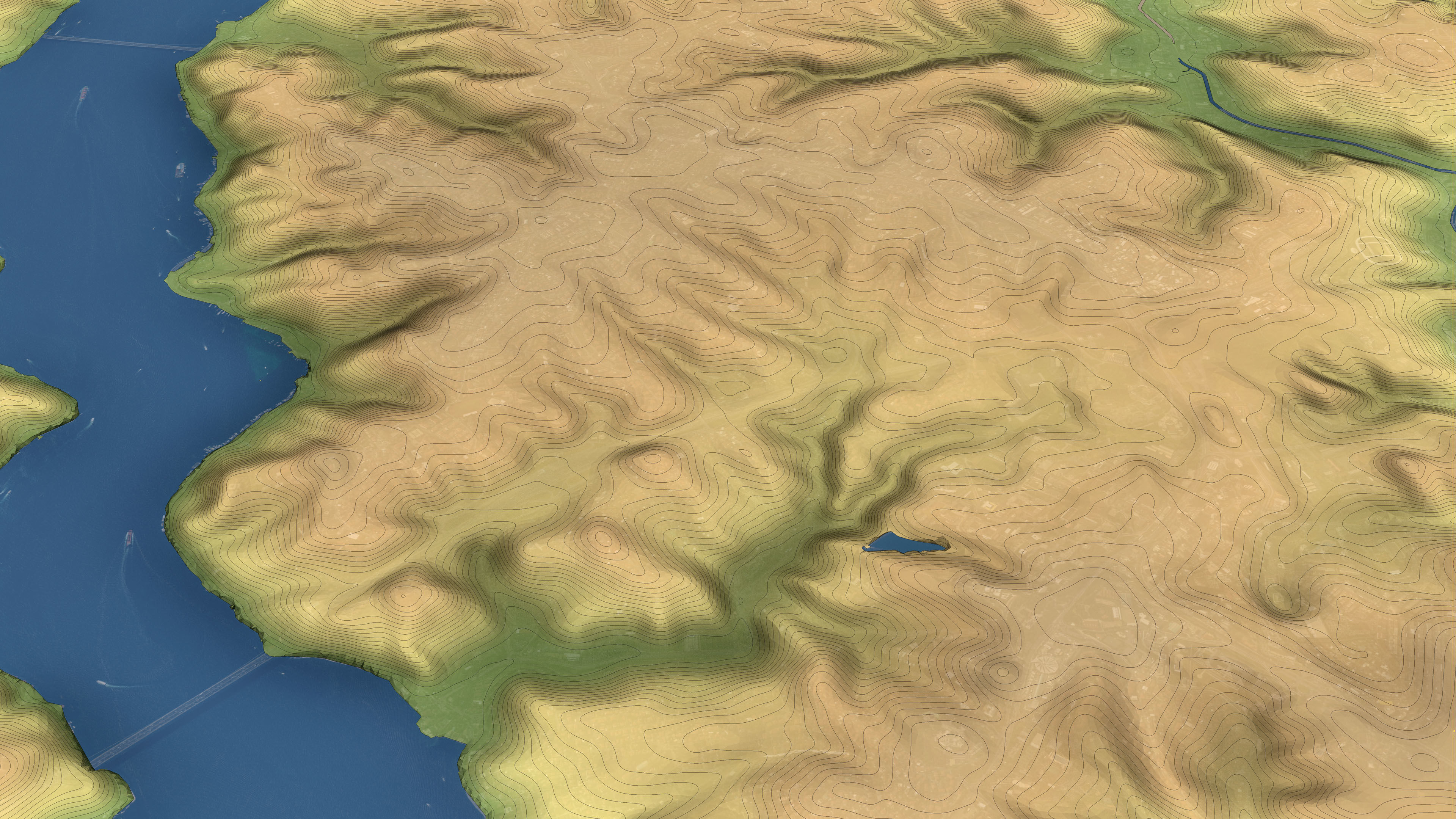 Istanbul - Topography Terrain Low-poly 3D model_23