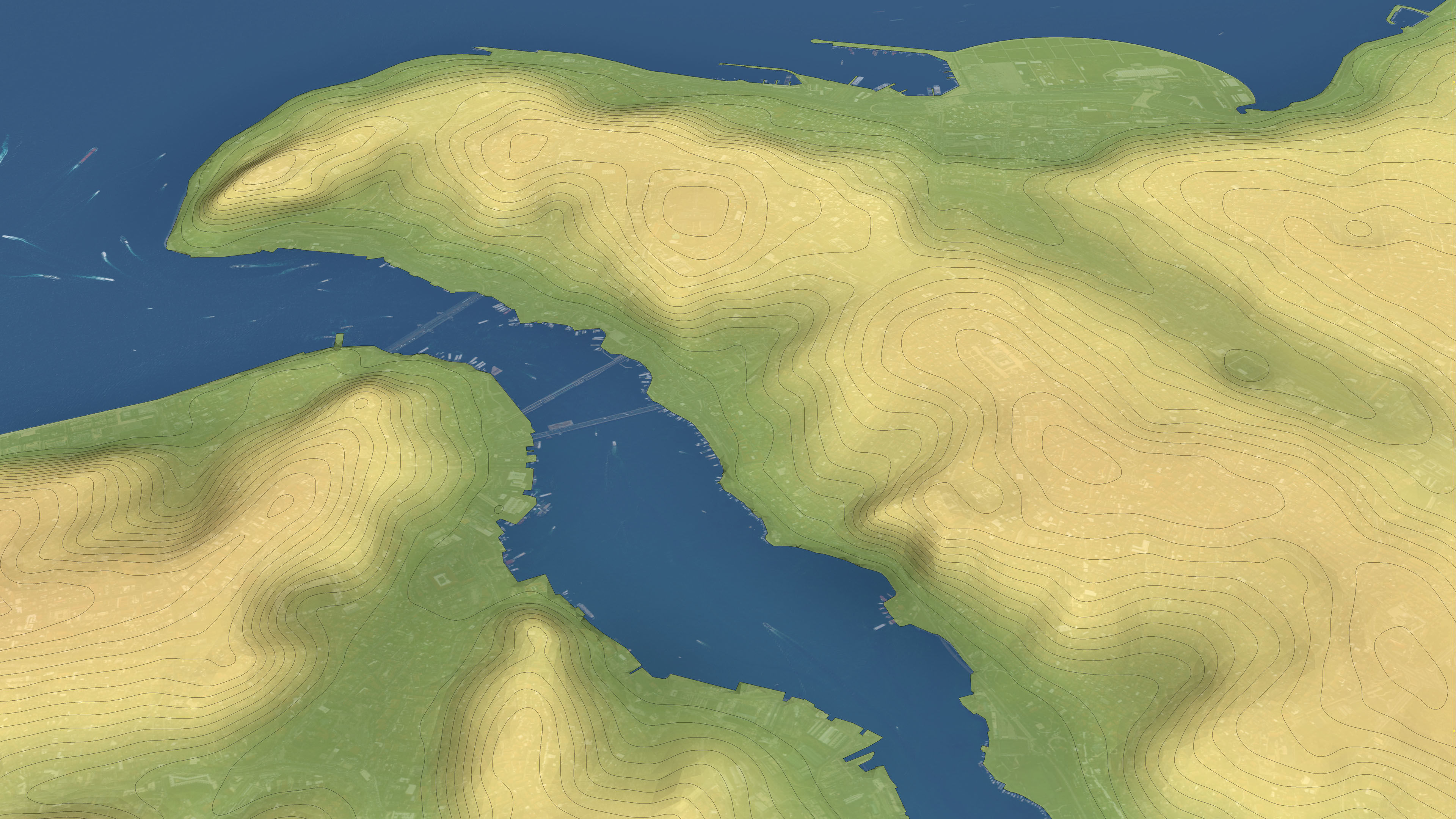 Istanbul - Topography Terrain Low-poly 3D model_5
