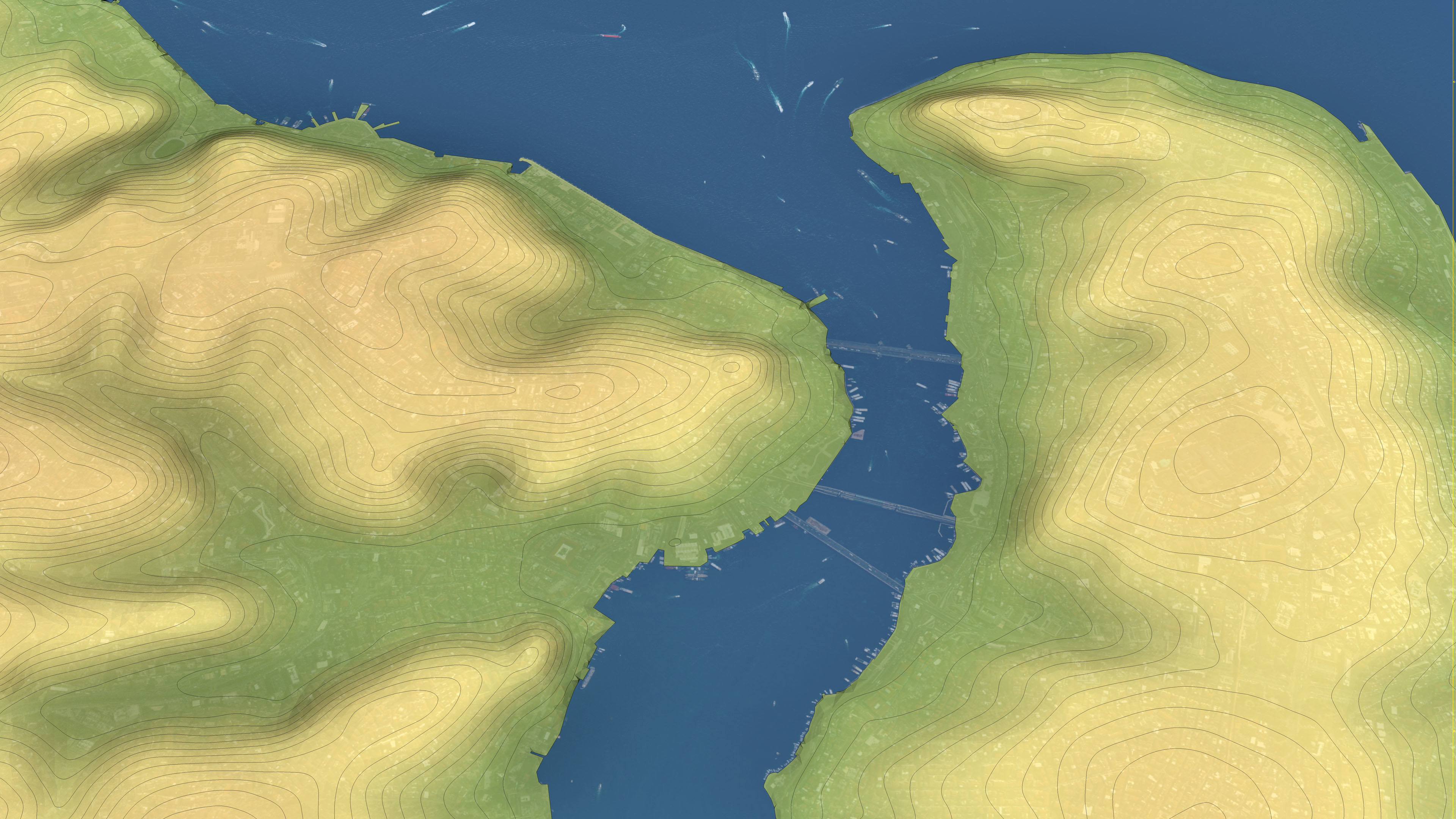 Istanbul - Topography Terrain Low-poly 3D model_2