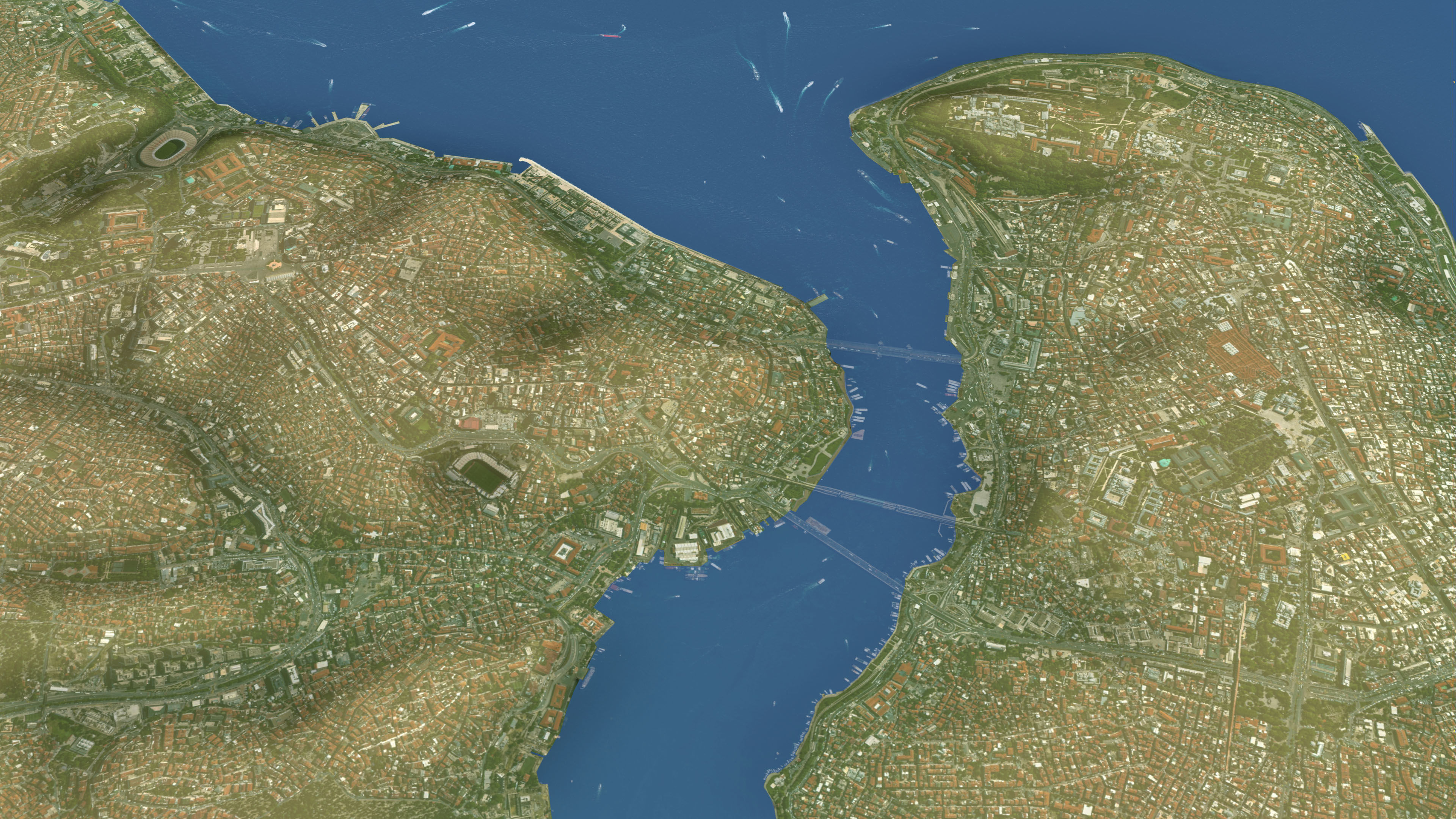 Istanbul - Topography Terrain Low-poly 3D model_3