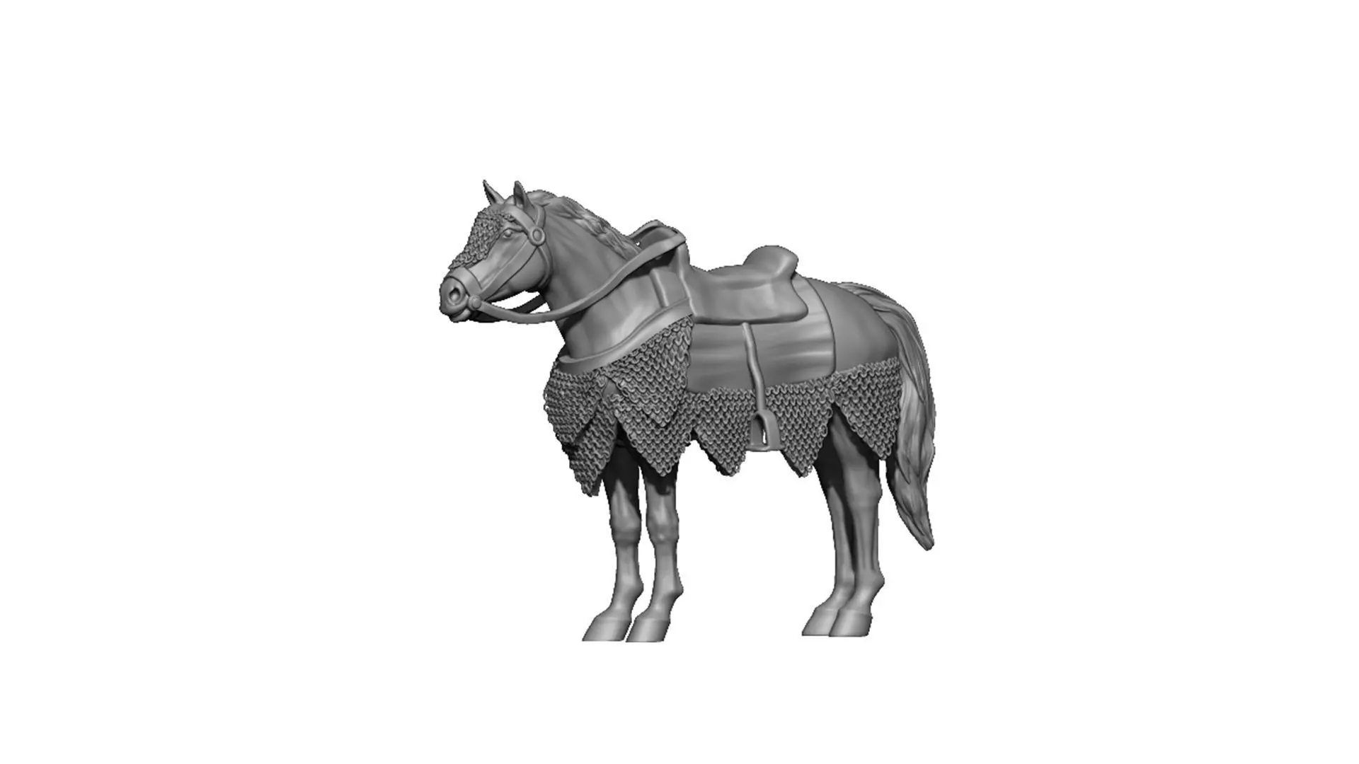 Crusader horse 1 3D print model_0
