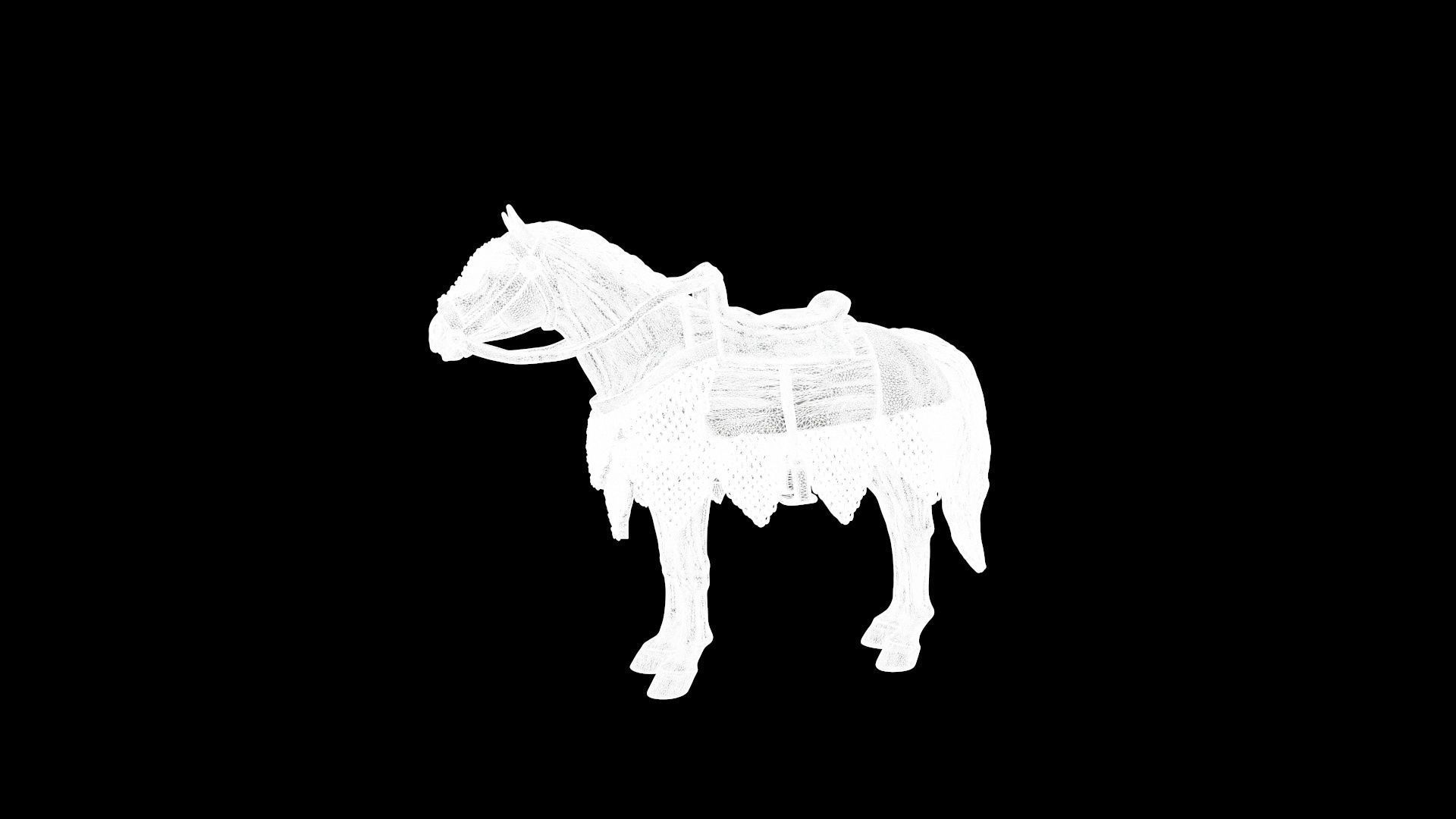 Crusader horse 1 3D print model_5