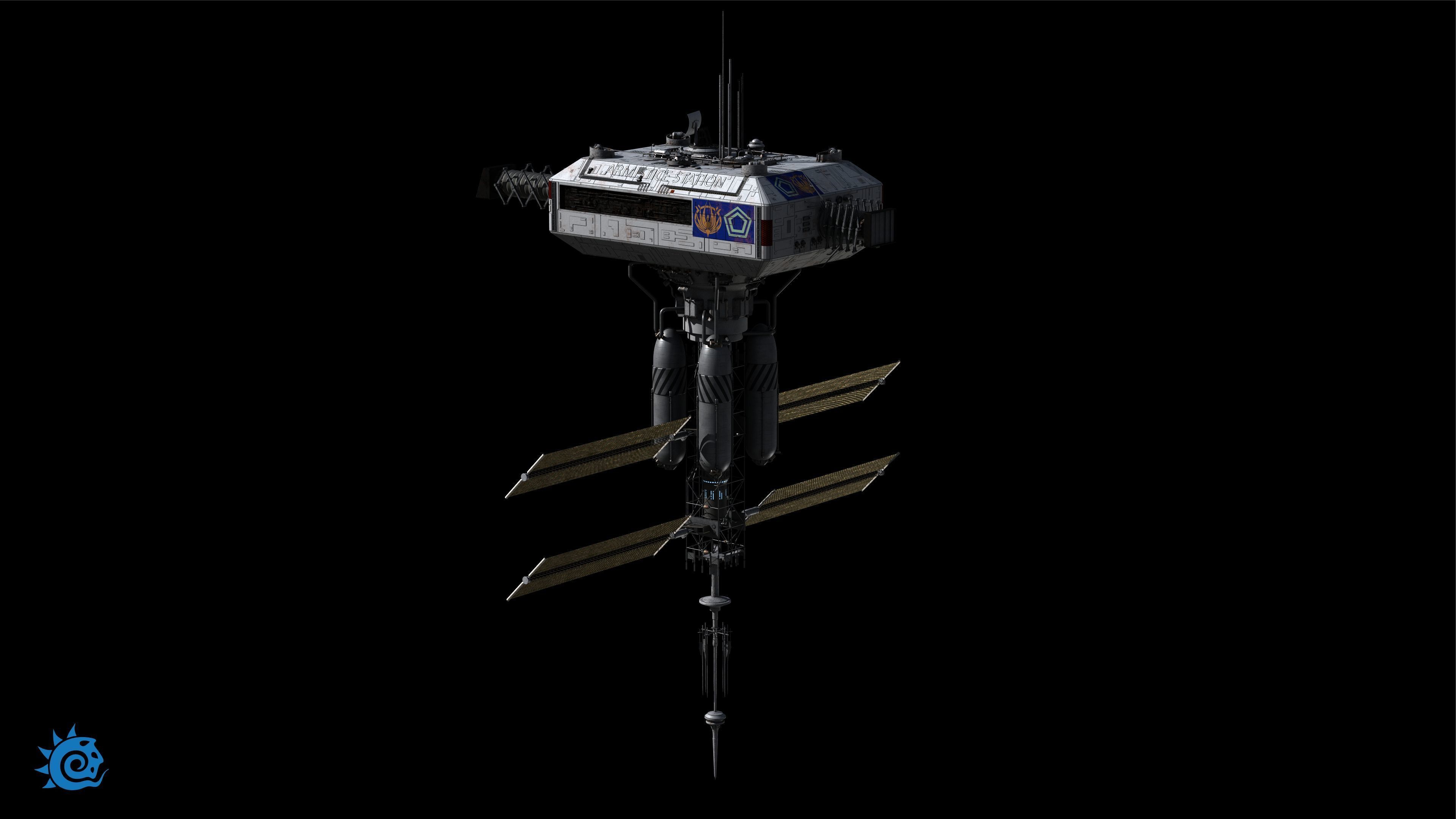 Battlestar Galactica - Armistice Station 3D model_11