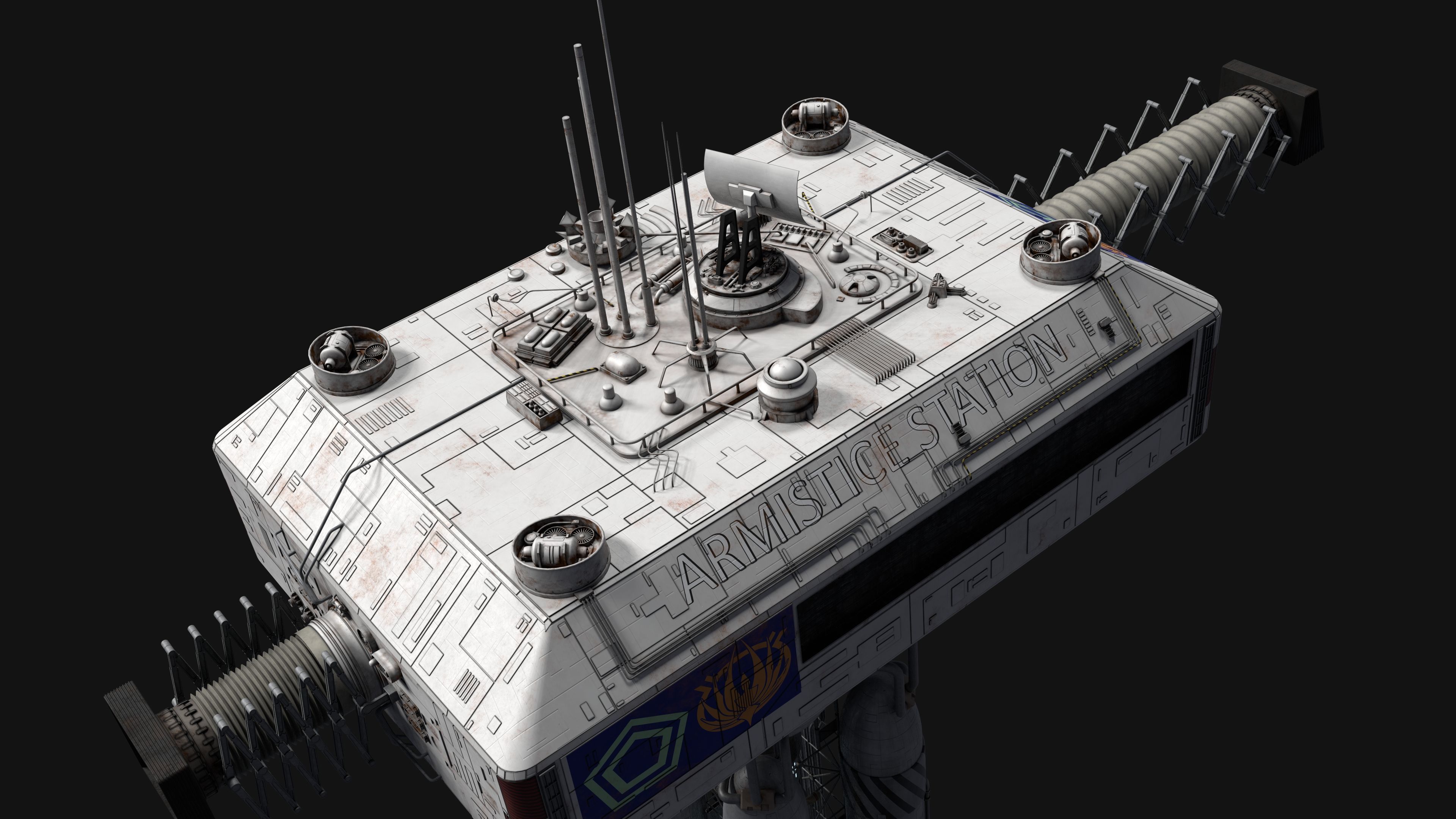 Battlestar Galactica - Armistice Station 3D model_3