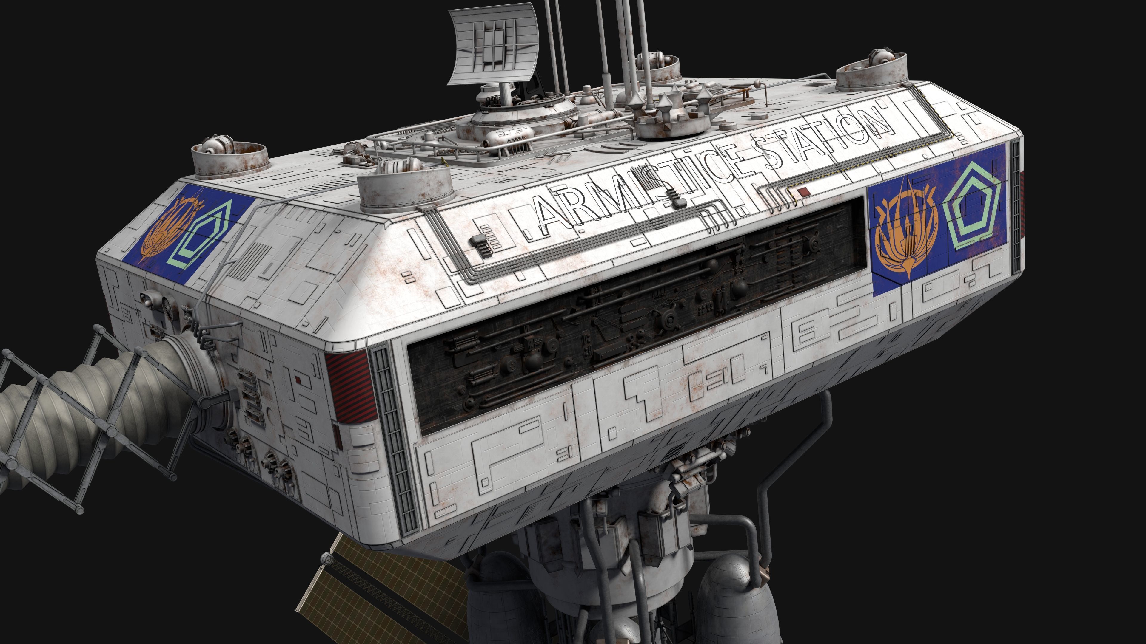 Battlestar Galactica - Armistice Station 3D model_9