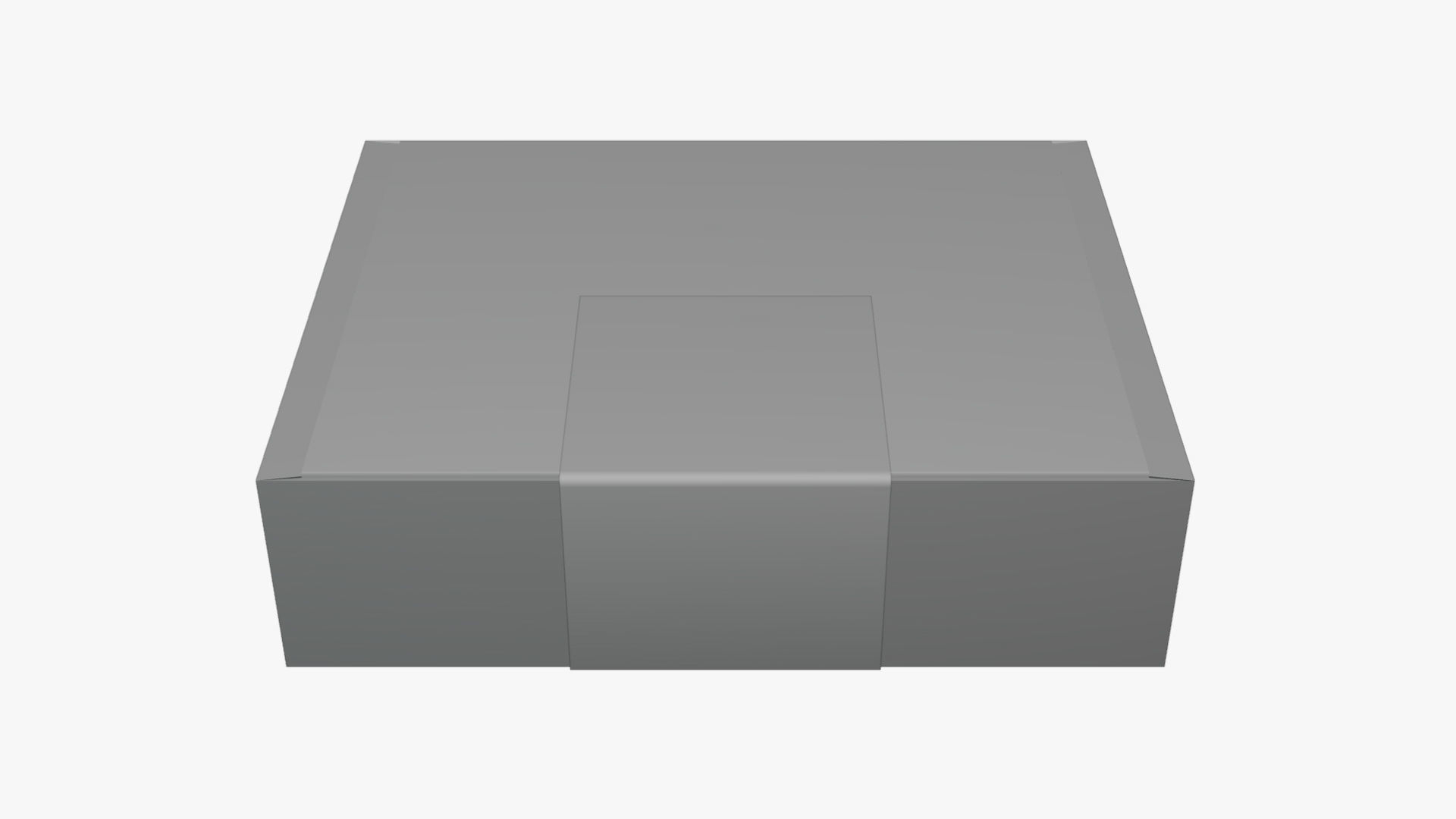 Basic Box Label - Geometry Only No Textures No Materials 3D model_3