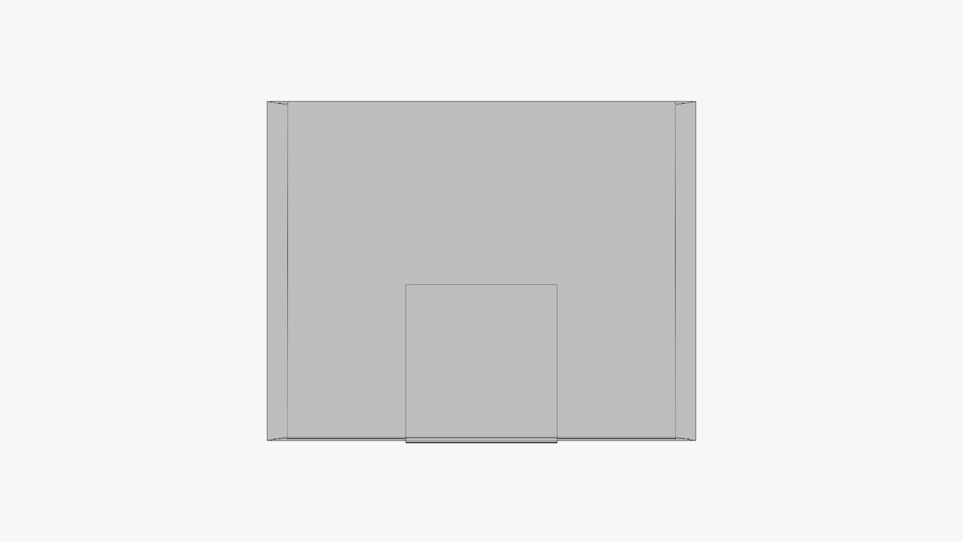Basic Box Label - Geometry Only No Textures No Materials 3D model_5