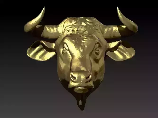 Buffalo Bulls Head Pendant 