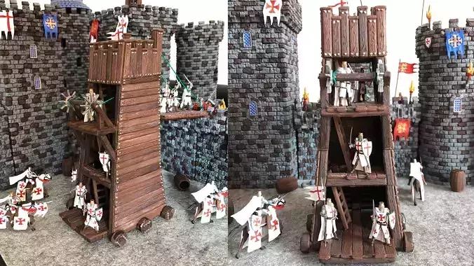 Siege machine Tower 3D print model