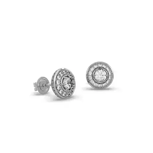 Earring Diamond Round - Jewelr 3D - BR-643