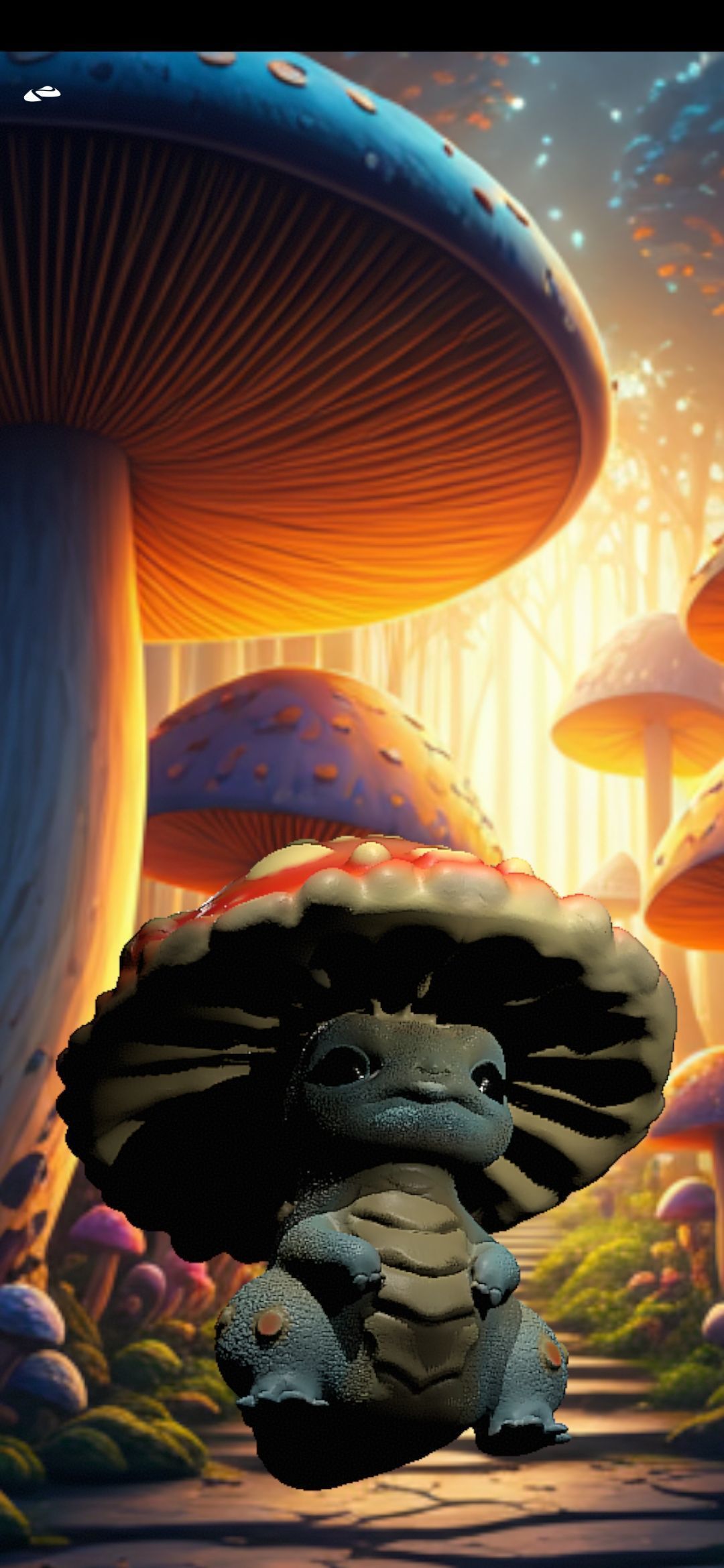 Mushroom dragon 3D print model_2