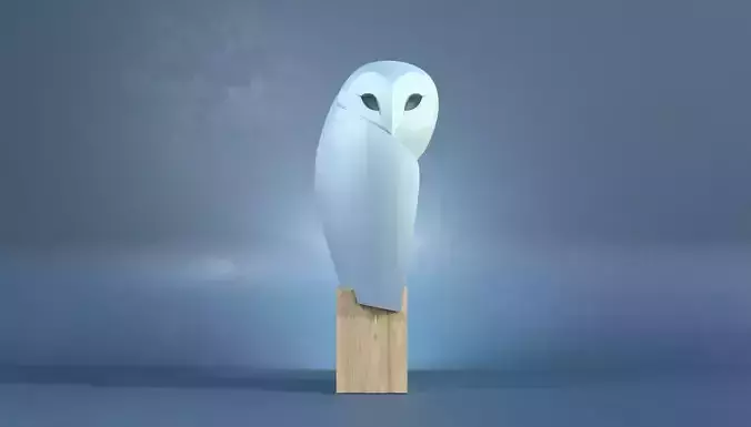 Wisdom Sentinel The Watchful Owl of Faith 3D print model