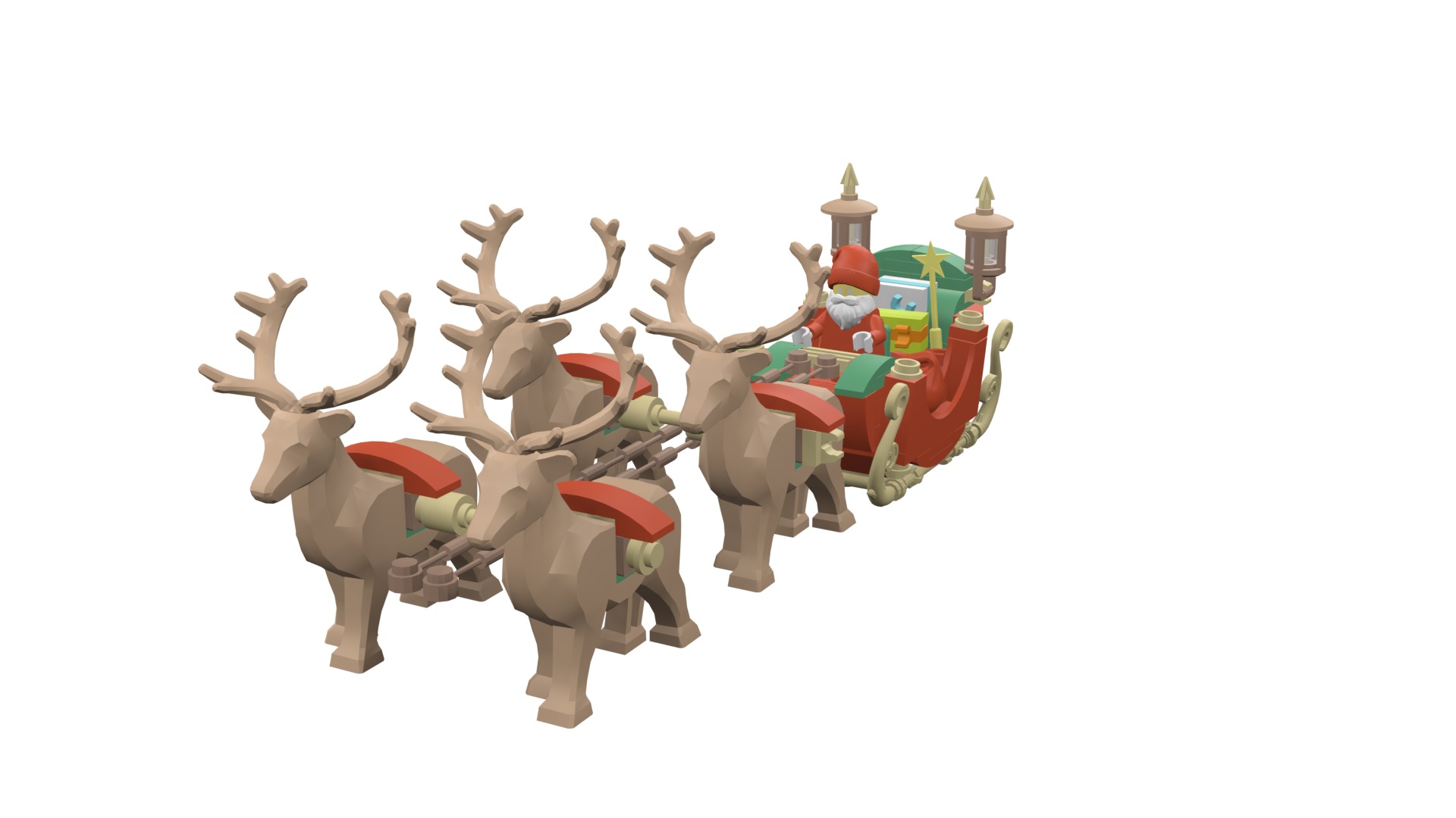 TwindBricks3D - 40499 Santa Sleigh 3D print model_53