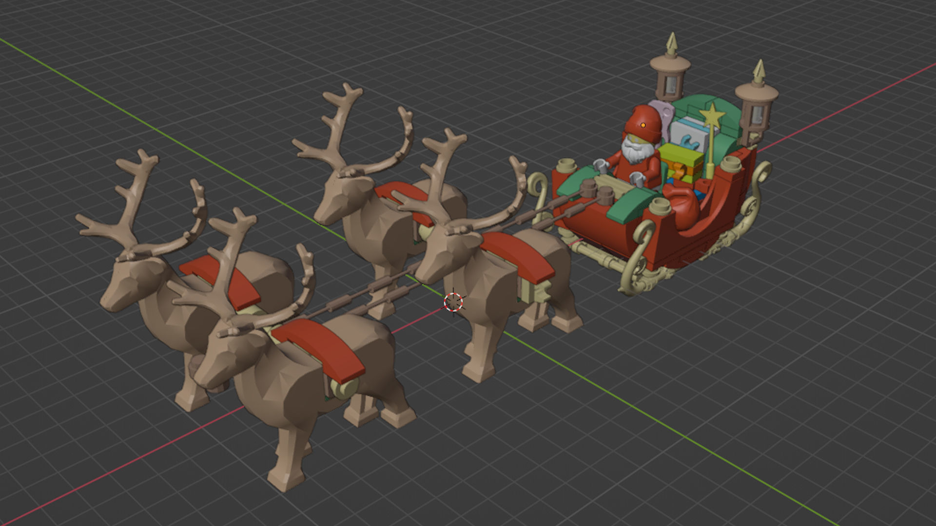 TwindBricks3D - 40499 Santa Sleigh 3D print model_5