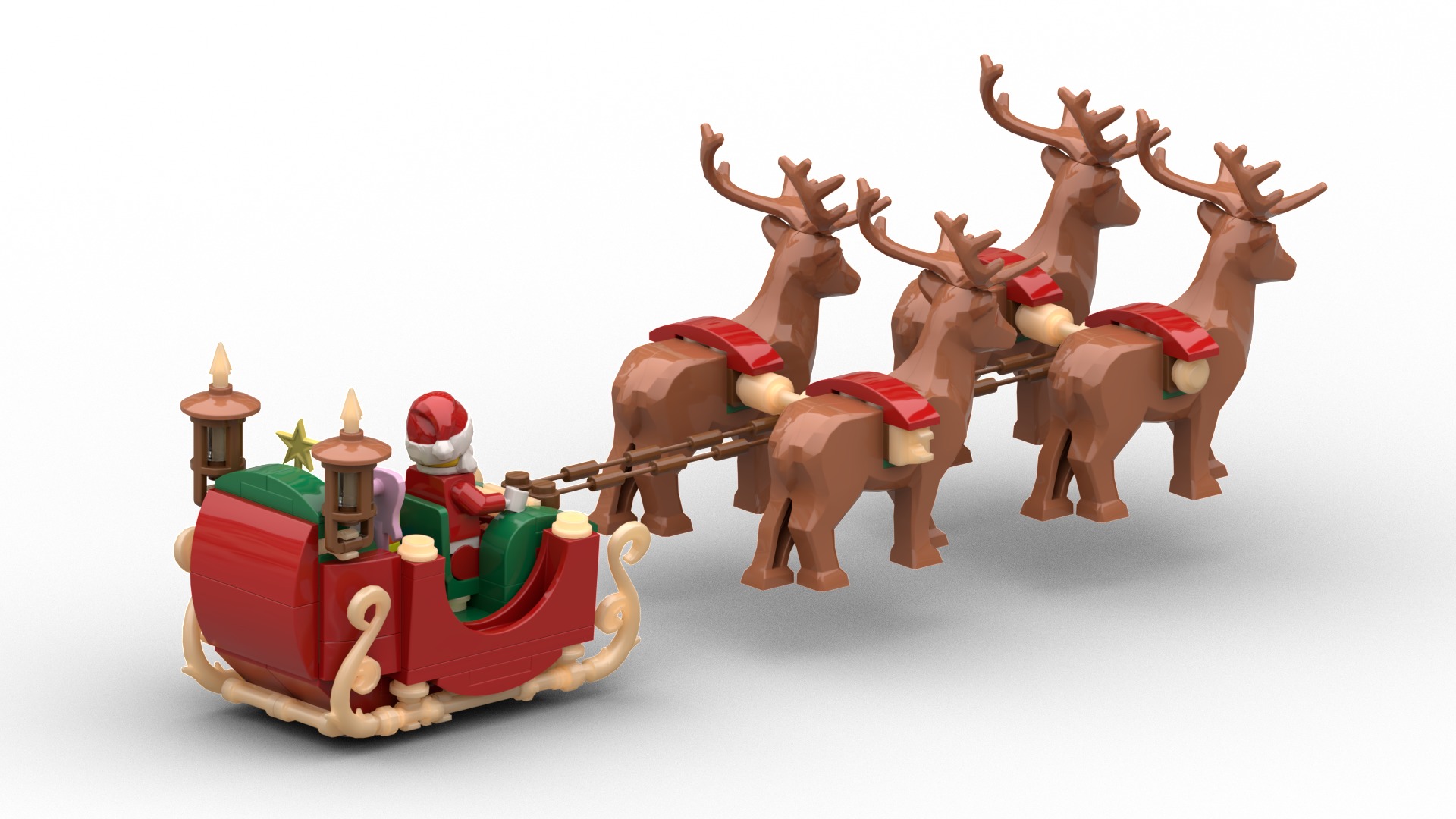 TwindBricks3D - 40499 Santa Sleigh 3D print model_2