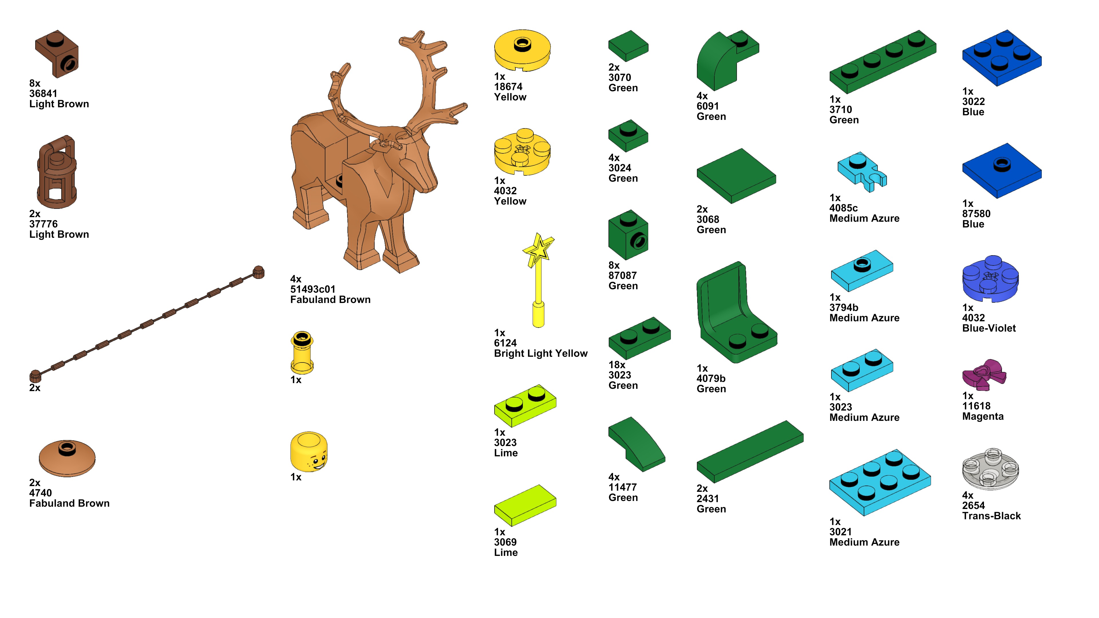 TwindBricks3D - 40499 Santa Sleigh 3D print model_7