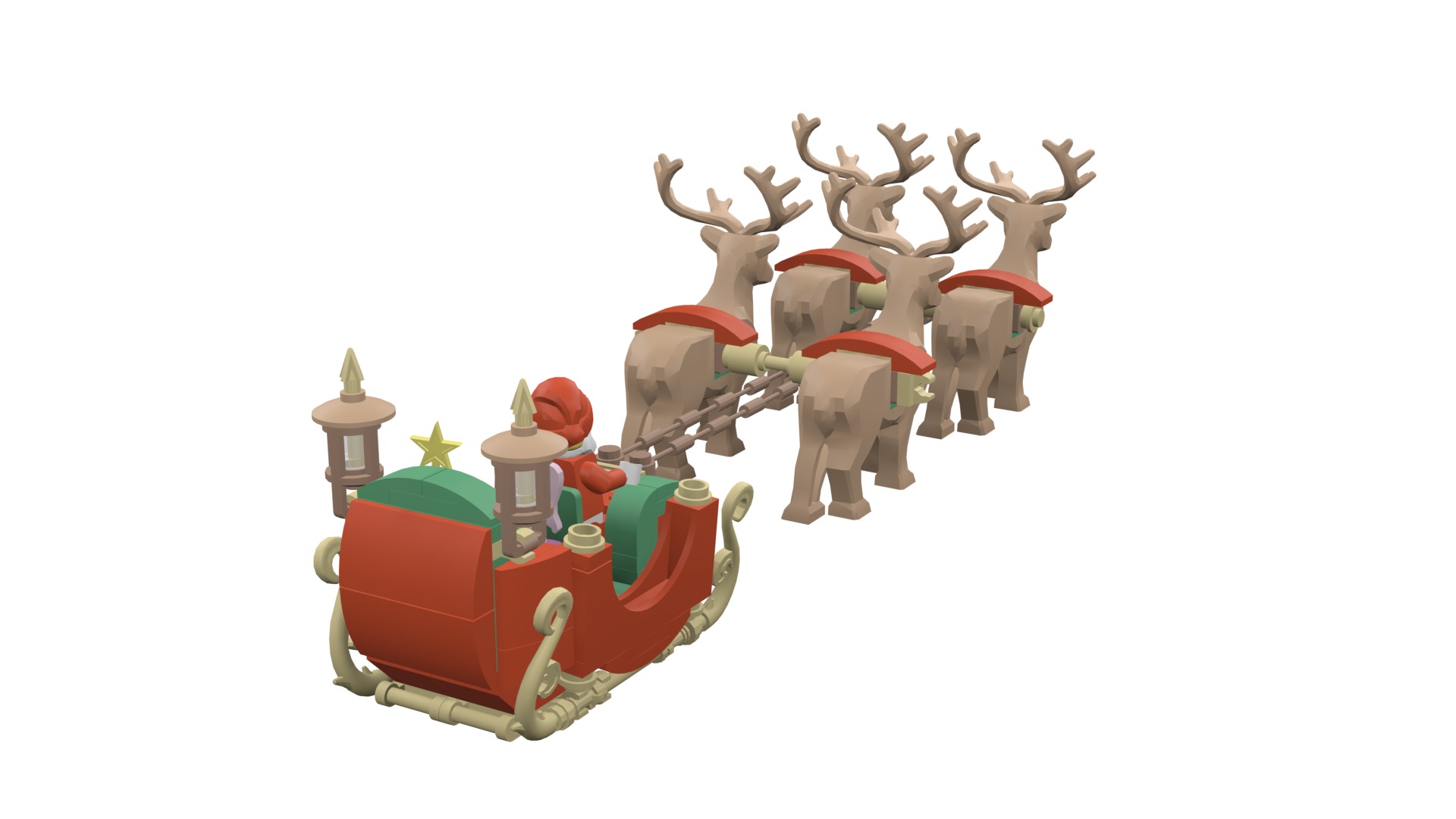 TwindBricks3D - 40499 Santa Sleigh 3D print model_31