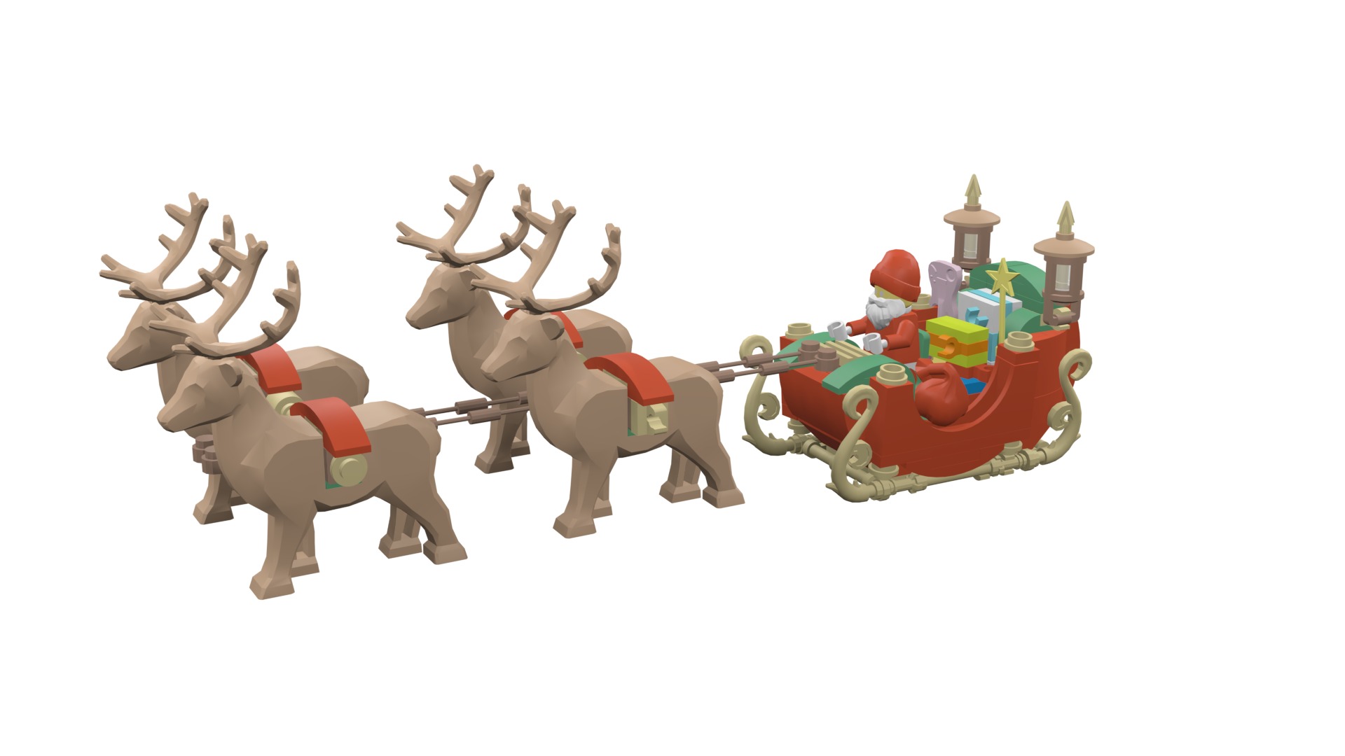 TwindBricks3D - 40499 Santa Sleigh 3D print model_49