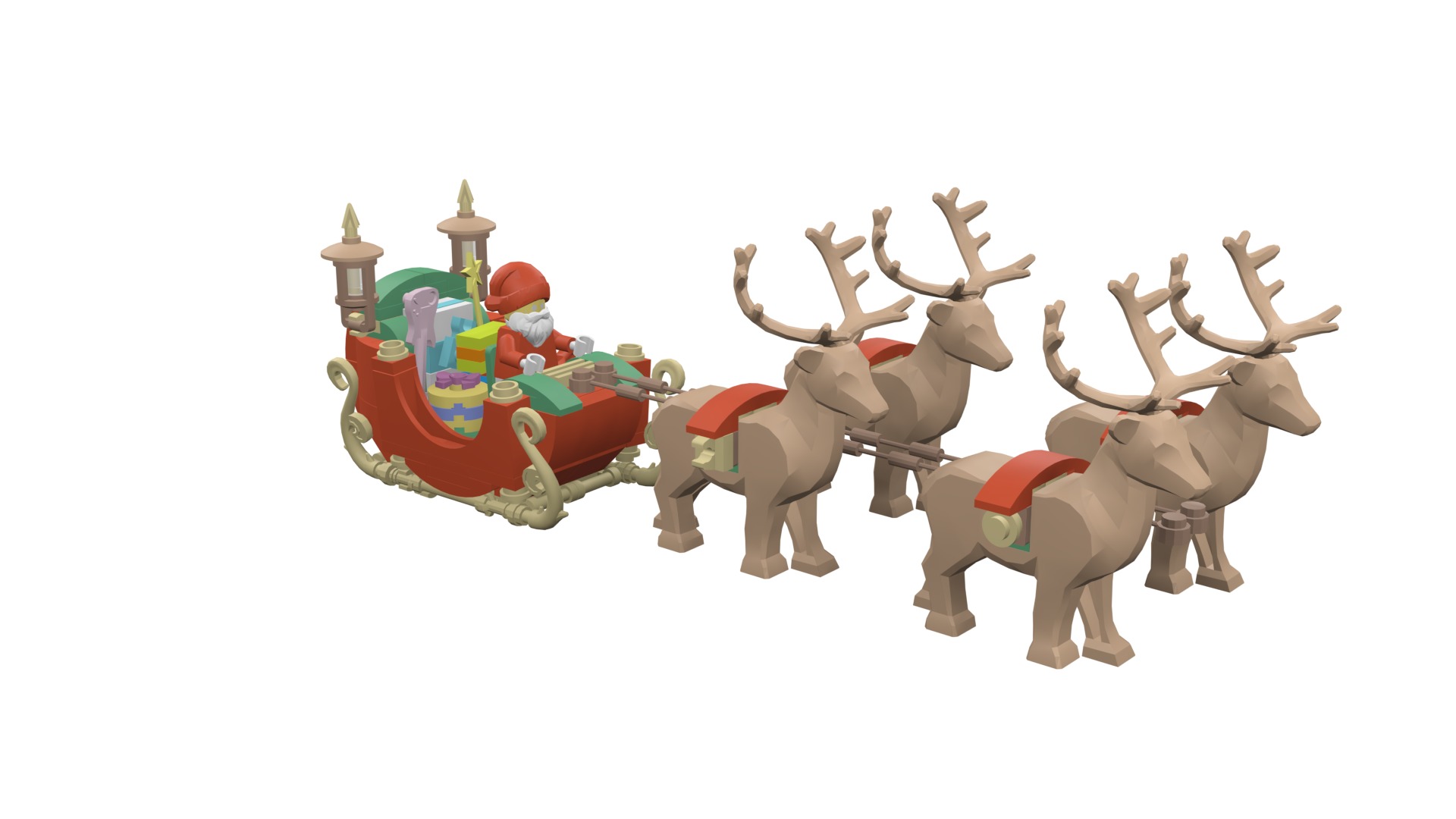 TwindBricks3D - 40499 Santa Sleigh 3D print model_19
