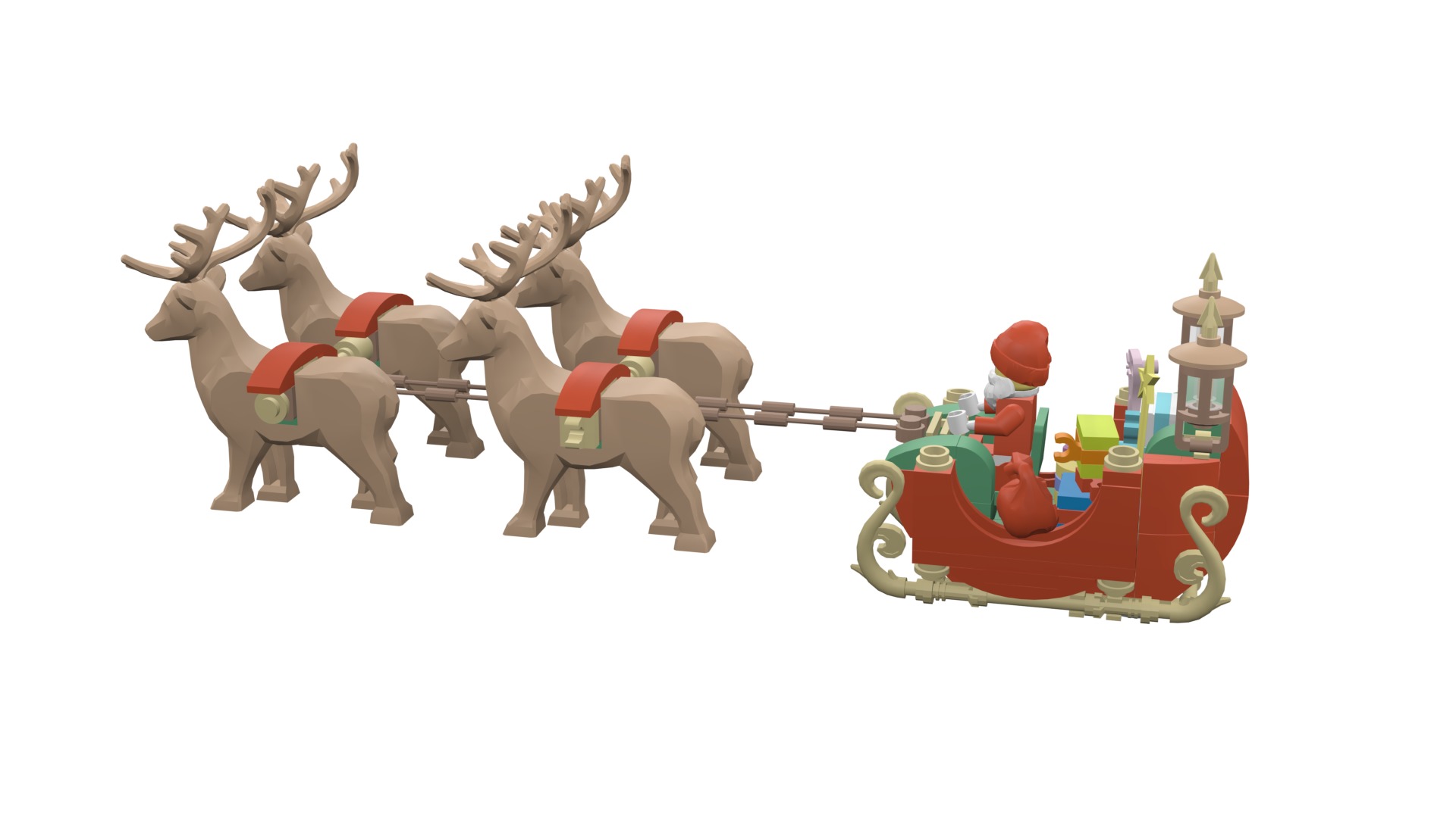 TwindBricks3D - 40499 Santa Sleigh 3D print model_44
