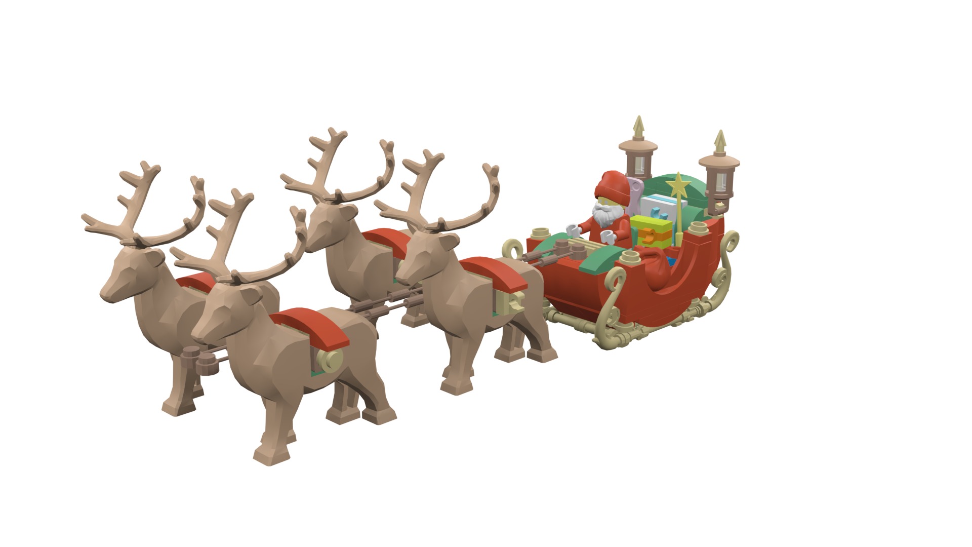 TwindBricks3D - 40499 Santa Sleigh 3D print model_51