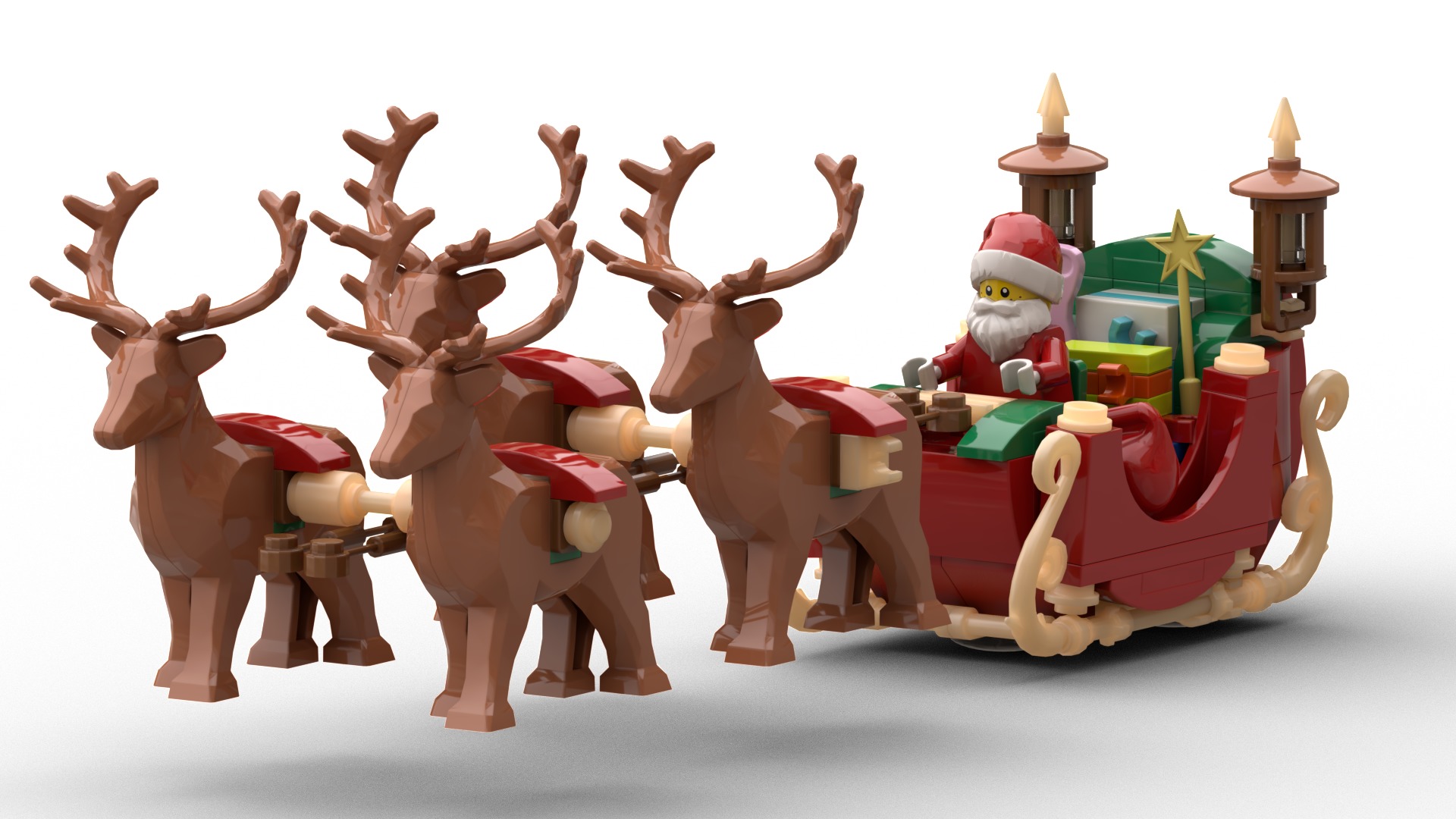 TwindBricks3D - 40499 Santa Sleigh 3D print model_4