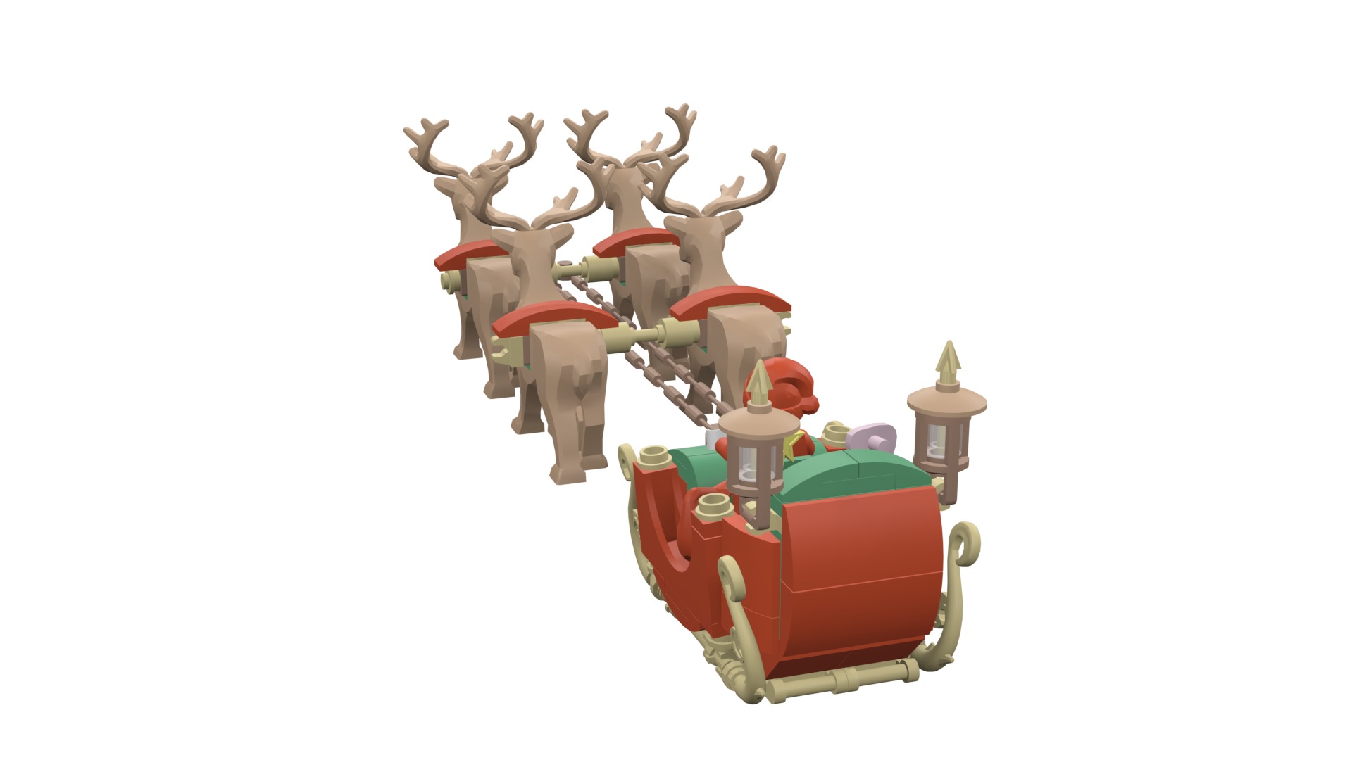 TwindBricks3D - 40499 Santa Sleigh 3D print model_37