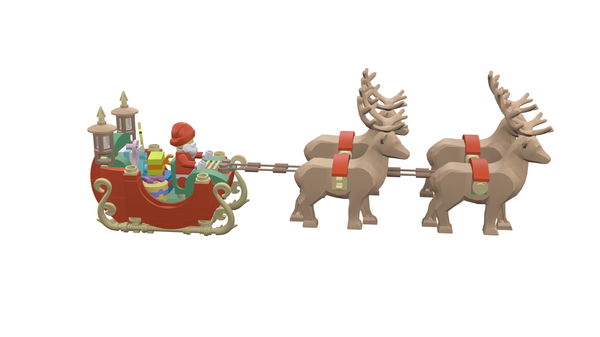 TwindBricks3D - 40499 Santa Sleigh 3D print model_23
