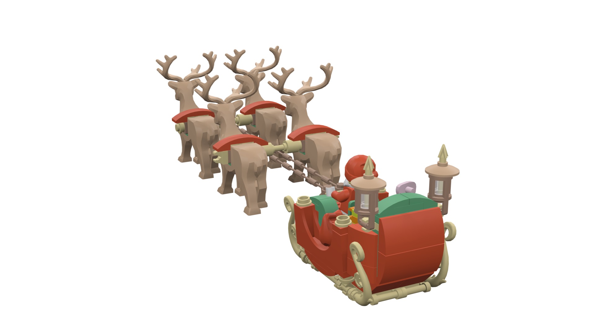 TwindBricks3D - 40499 Santa Sleigh 3D print model_38