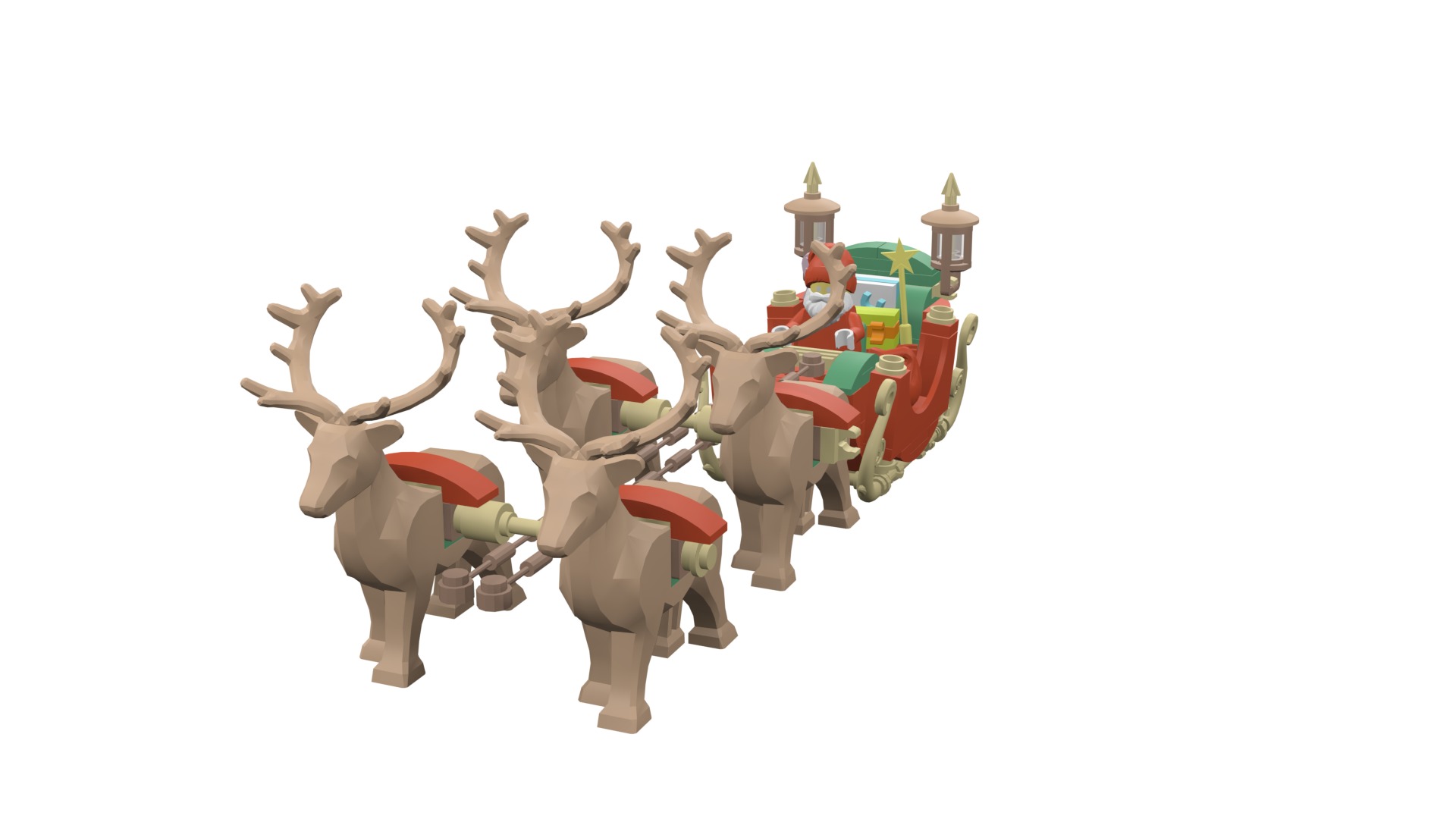 TwindBricks3D - 40499 Santa Sleigh 3D print model_10