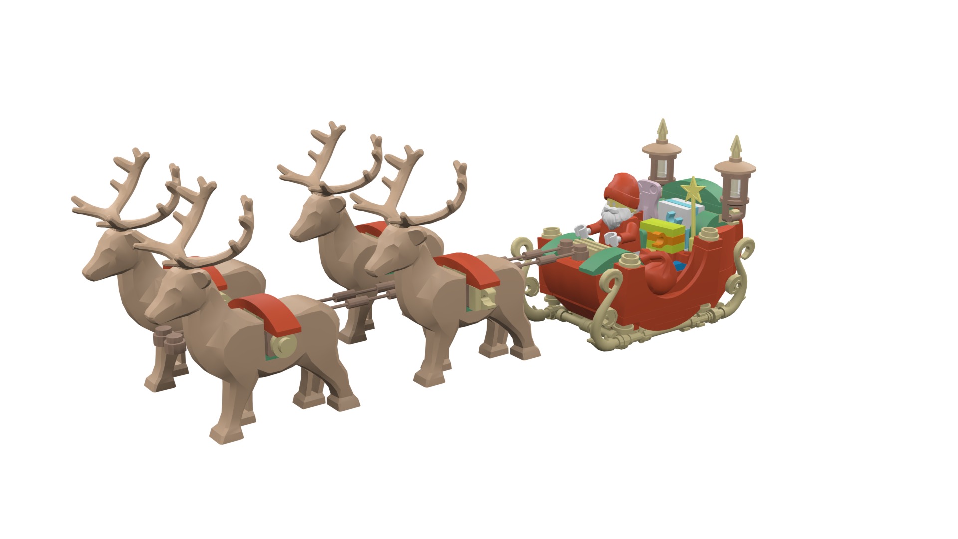 TwindBricks3D - 40499 Santa Sleigh 3D print model_50