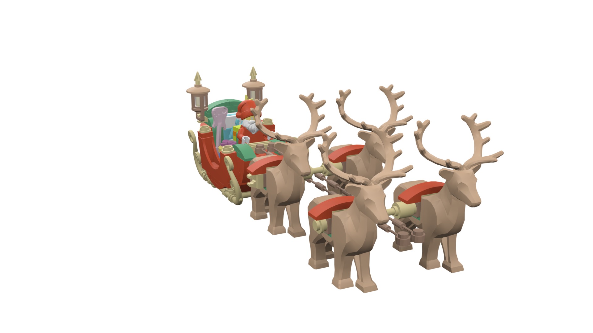 TwindBricks3D - 40499 Santa Sleigh 3D print model_16