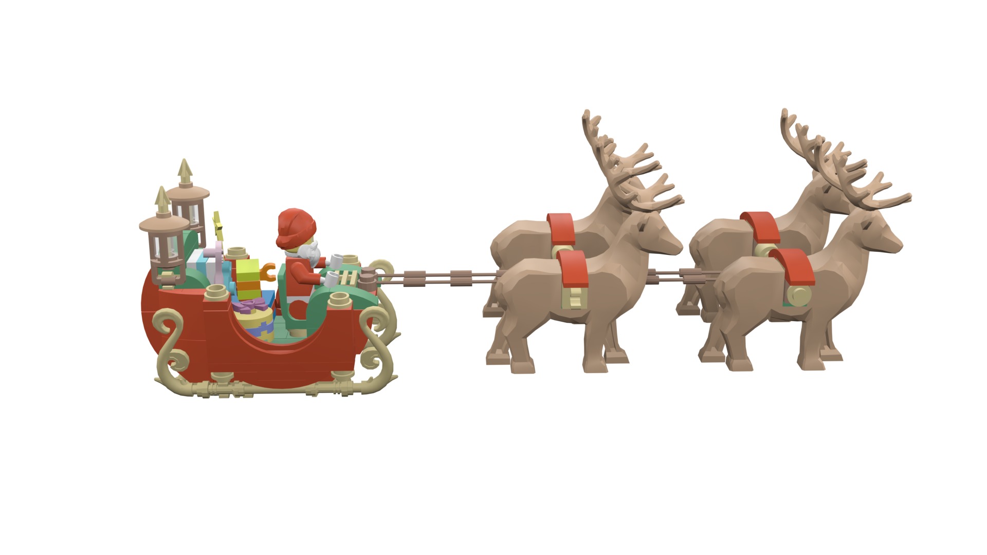 TwindBricks3D - 40499 Santa Sleigh 3D print model_24