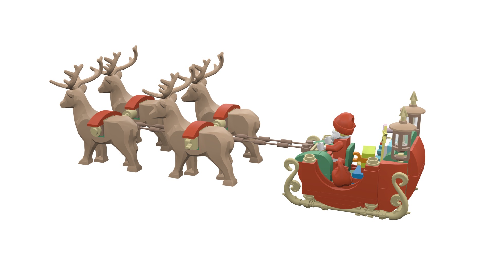 TwindBricks3D - 40499 Santa Sleigh 3D print model_43