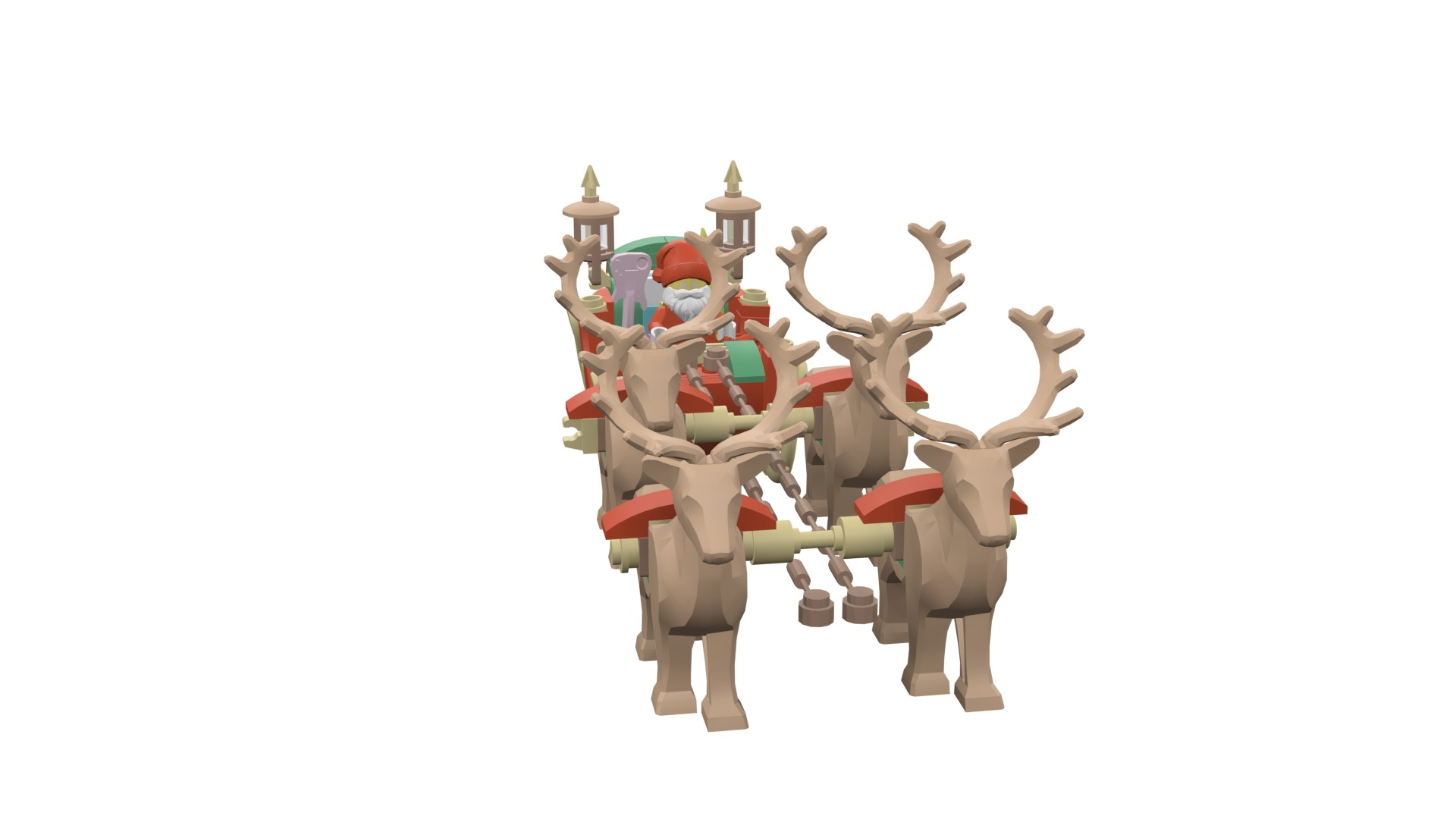 TwindBricks3D - 40499 Santa Sleigh 3D print model_14